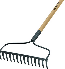 Landscapers Select Landscapers Select Bow Rake, 13.5 in W Head, 14 -Tine, Steel Tine, 48 in L Handle