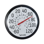 Taylor White Outdoor Dial Thermometer - 13.25 in