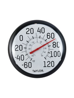 Taylor White Outdoor Dial Thermometer - 13.25 in