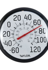 Taylor White Outdoor Dial Thermometer, 13-1/4-In.