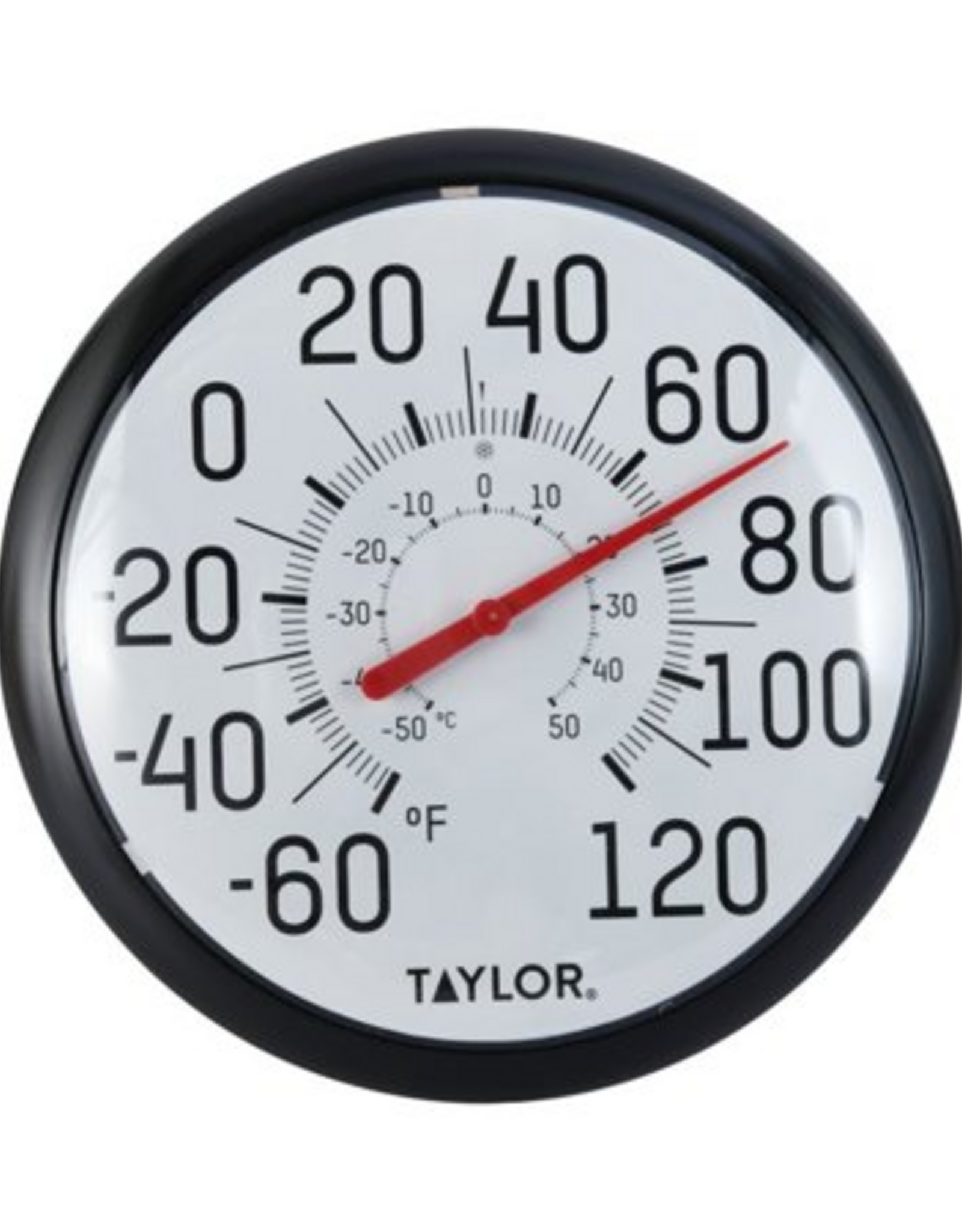 Taylor White Outdoor Dial Thermometer, 13-1/4-In.