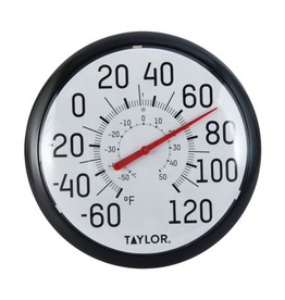 Taylor White Outdoor Dial Thermometer - 13.25 in