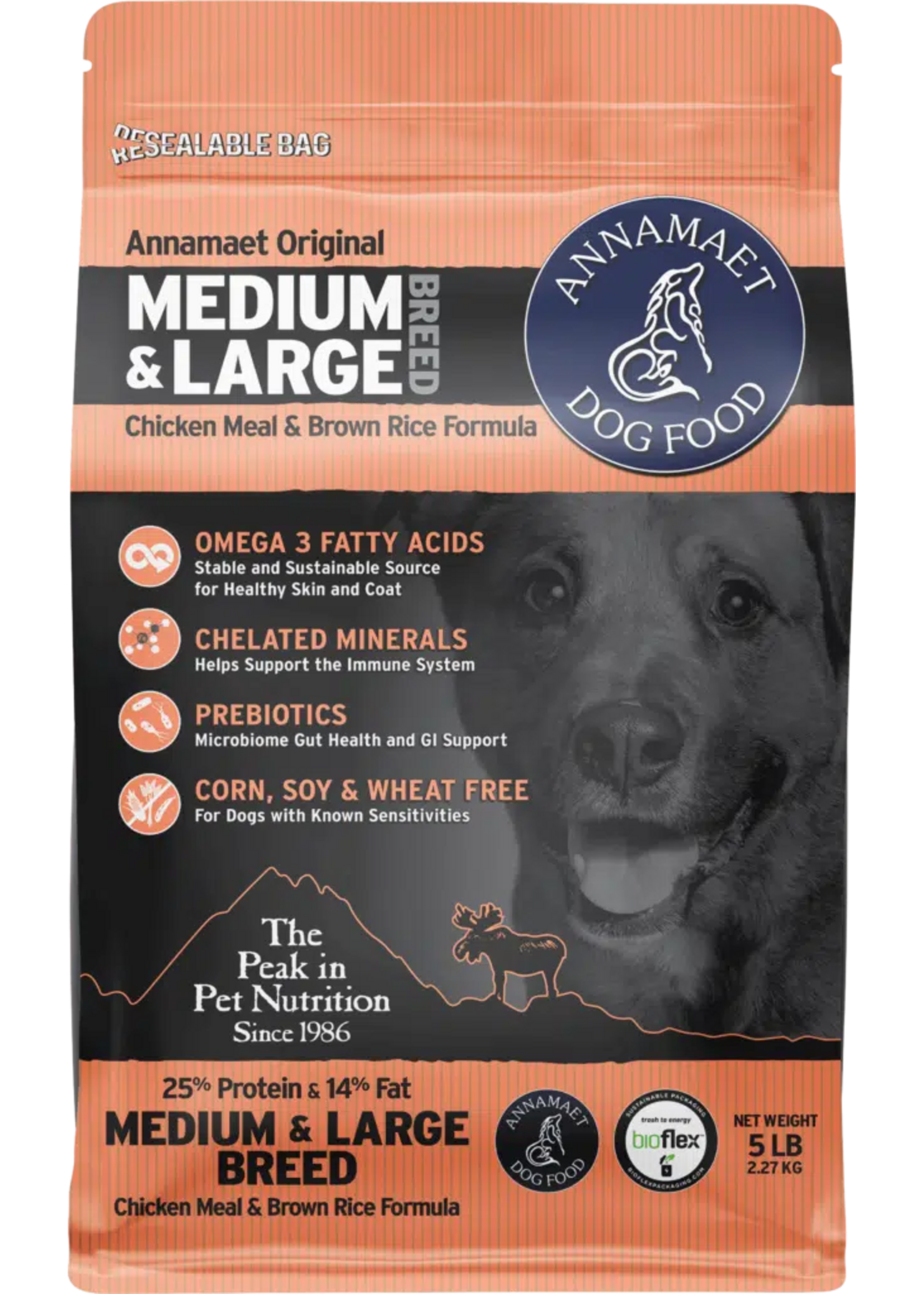 Annamaet Annamaet 25% Medium & Large Breed Dry Dog Food - 5 lb
