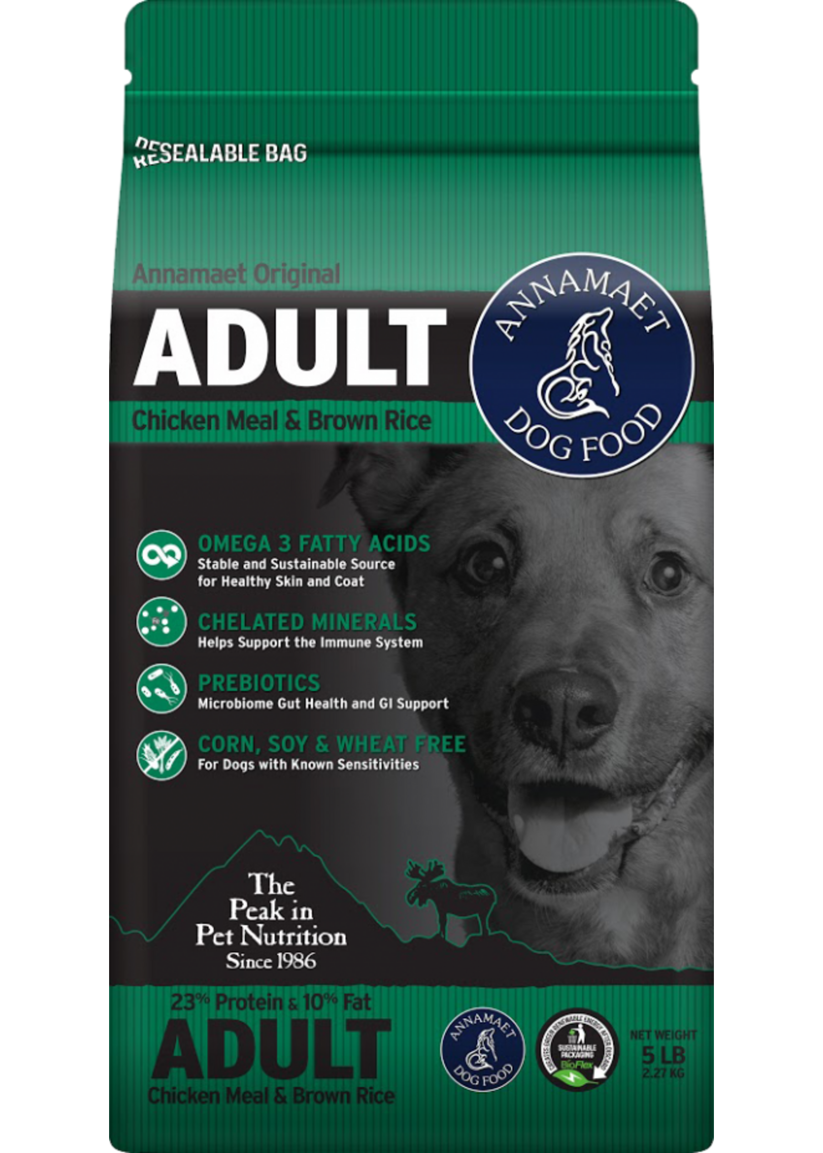 Annamaet Annamaet Original 23% Adult Chicken & Rice Dog Food -  5 lb