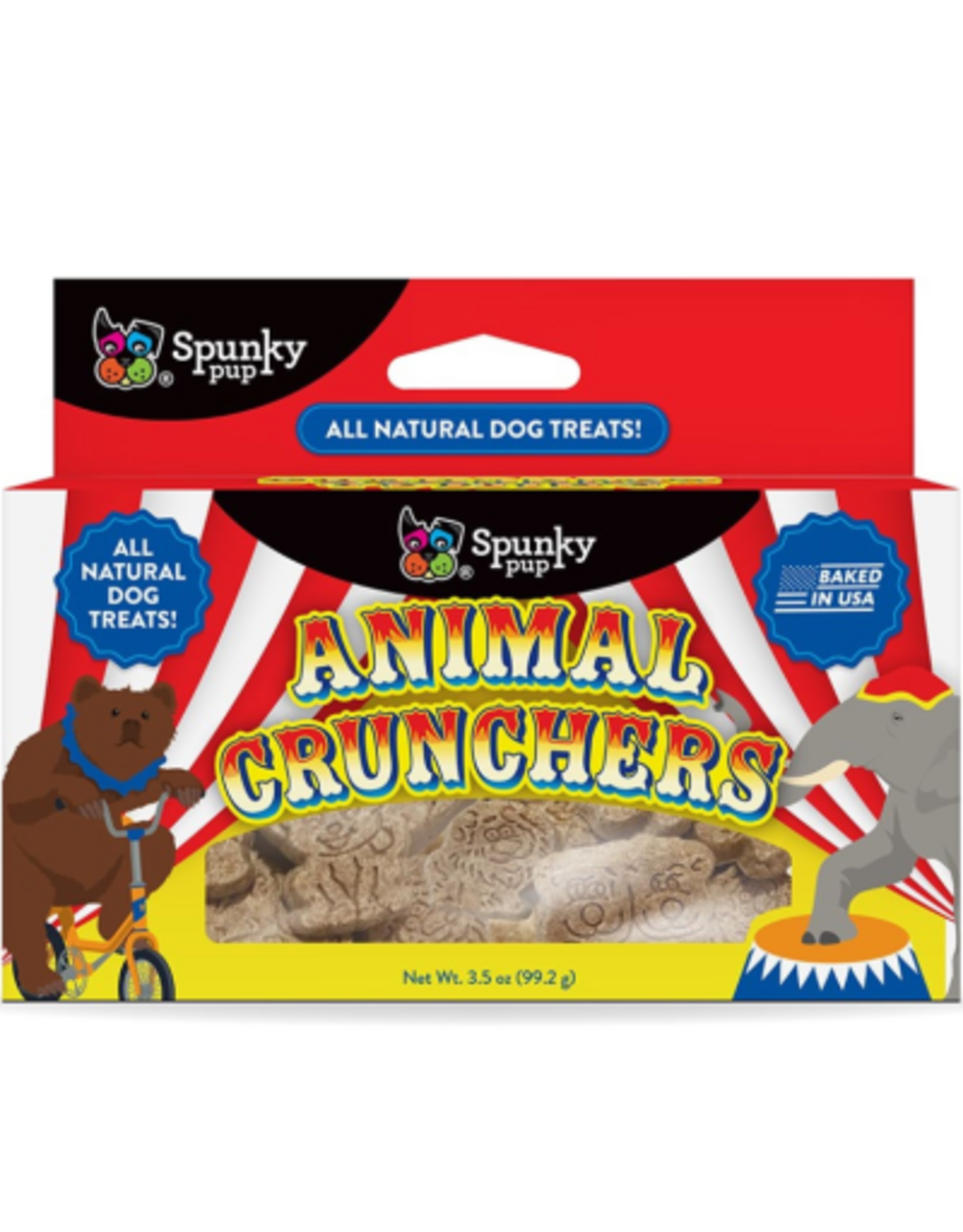 Spunky Pup Spunky Pup Animal Crunchers Dog Biscuit Treat Peanut Butter Flavor - 3.5 oz