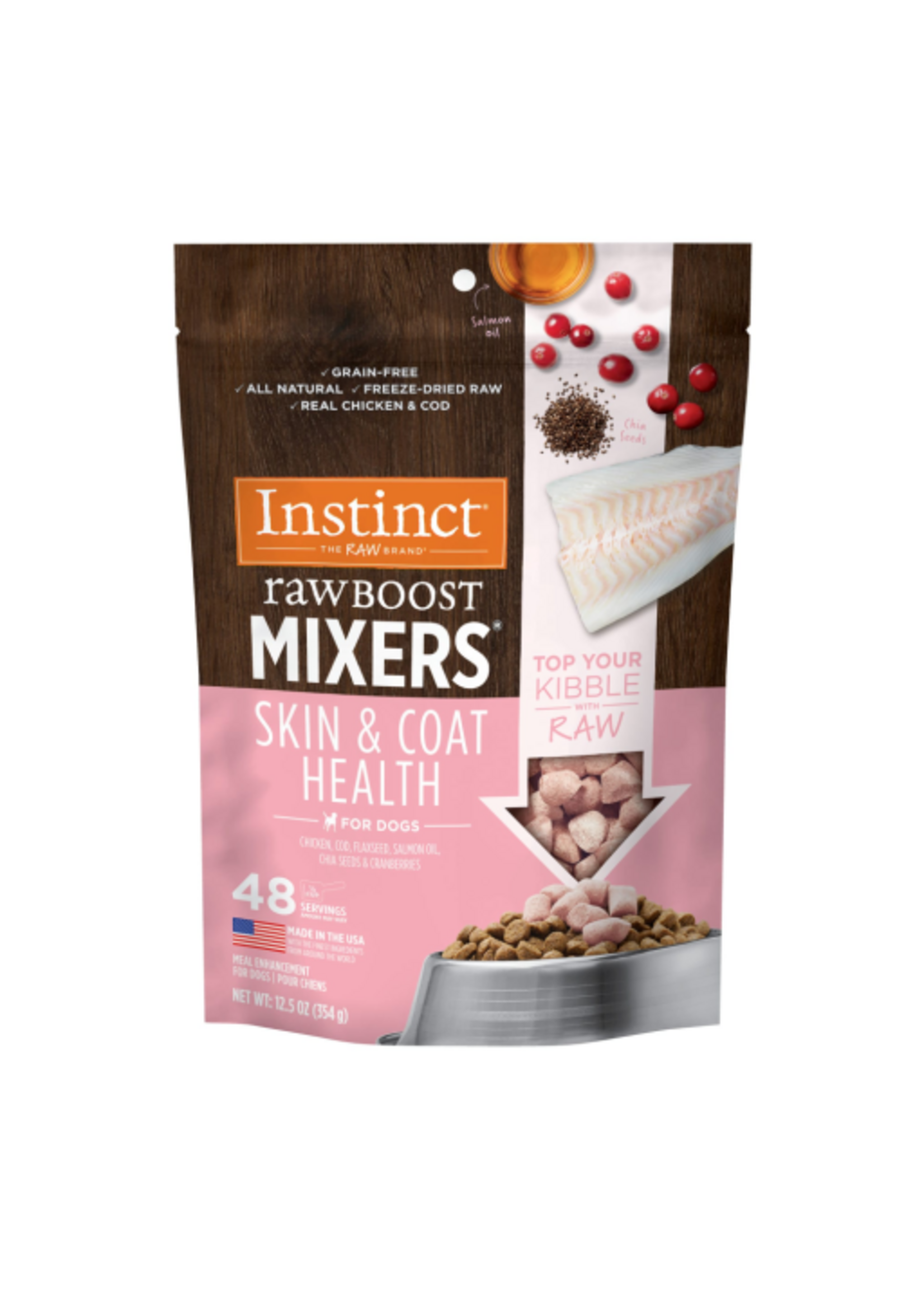 Instinct Instinct Raw Boost Mixers Freeze Dried Raw Dog Food Topper Skin & Coat Health - 12.5 oz