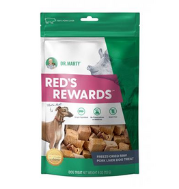 Dr. Marty Dr. Marty Red's Rewards Pork Liver Dog Treat - 4 oz