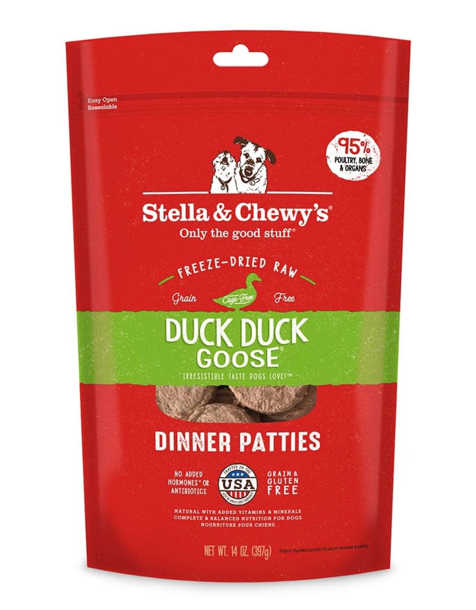 Stella & Chewy's Stella & Chewy's Dog Freeze Dried Duck Duck Goose Dinner Patties - 14 oz