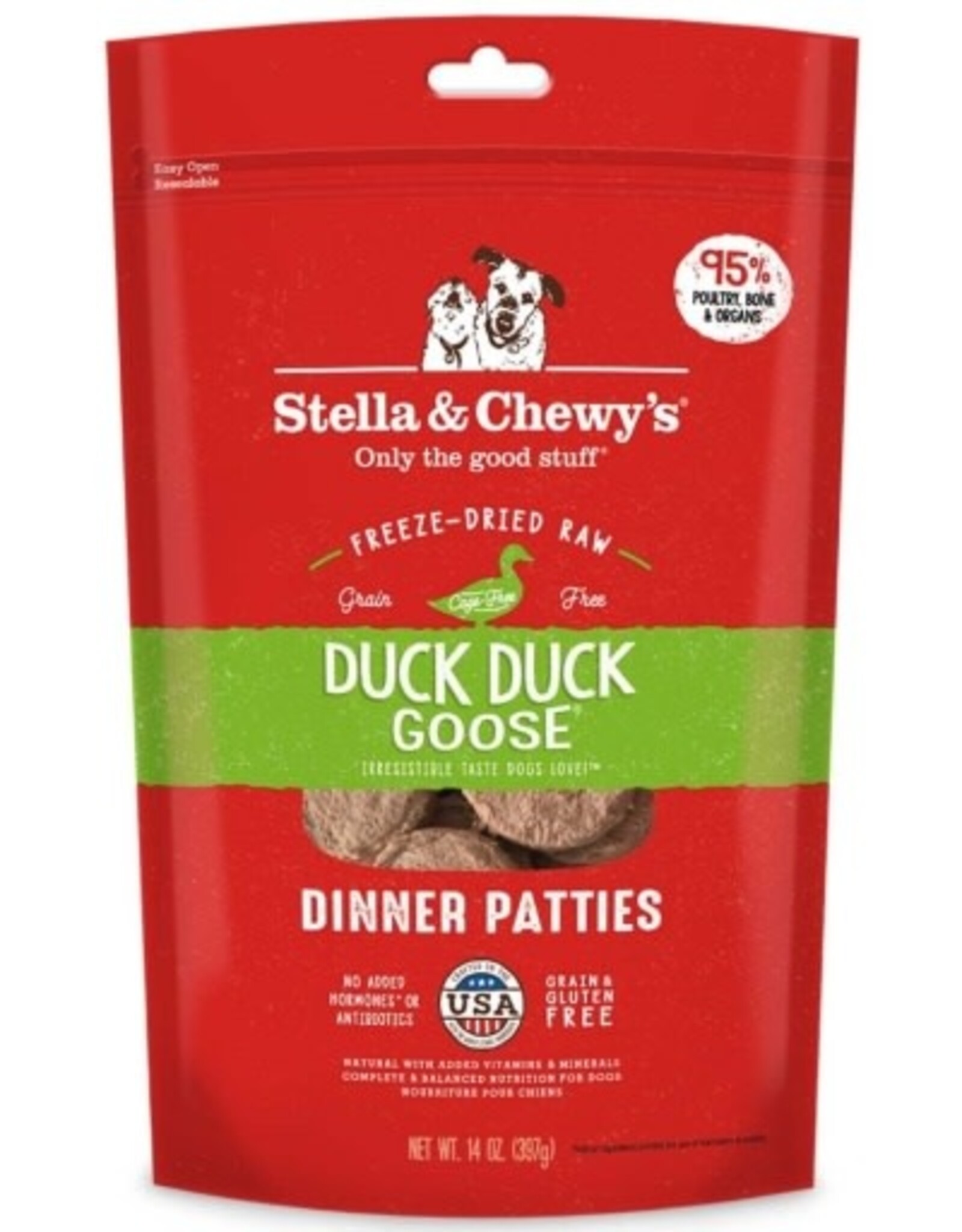 Stella & Chewy's Stella & Chewy's Dog Freeze Dried Duck Duck Goose Dinner Patties - 14 oz