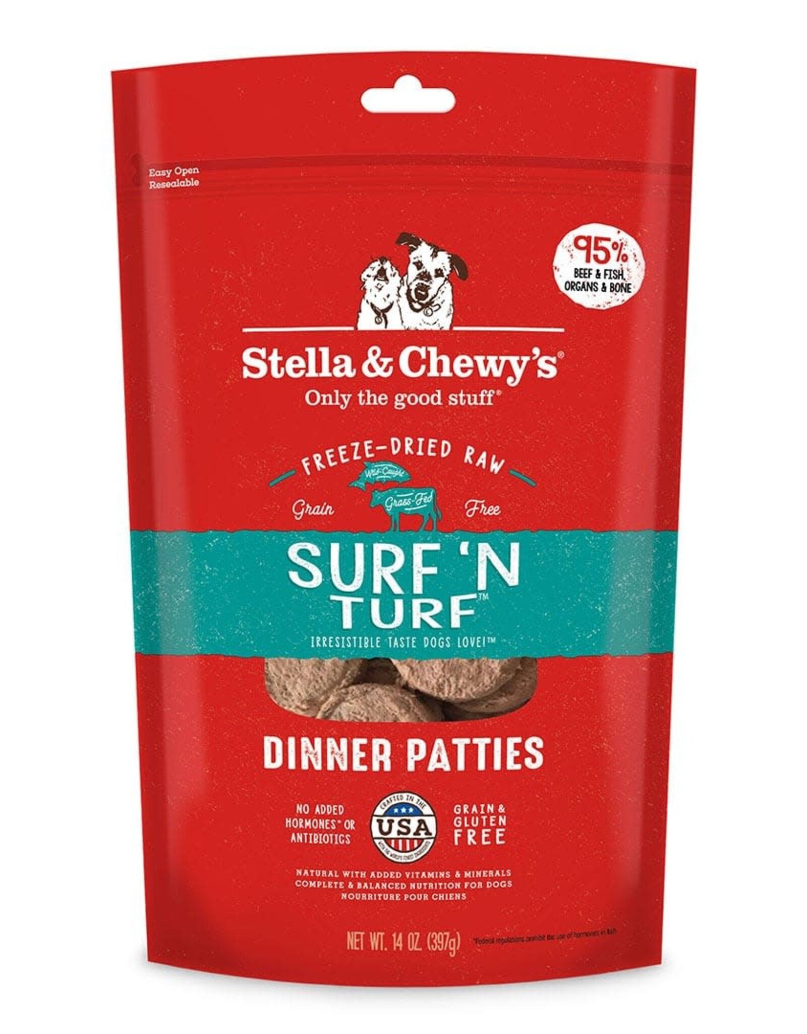 Stella & Chewy's Stella & Chewy's Dog Freeze Dried Surf & Turf Dinner Patties - 14 oz