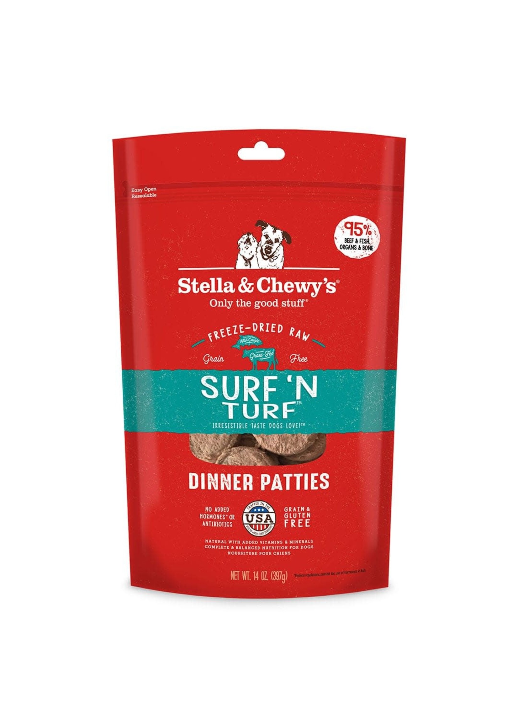 Stella & Chewy's Stella & Chewy's Dog Freeze Dried Surf & Turf Dinner Patties - 14 oz