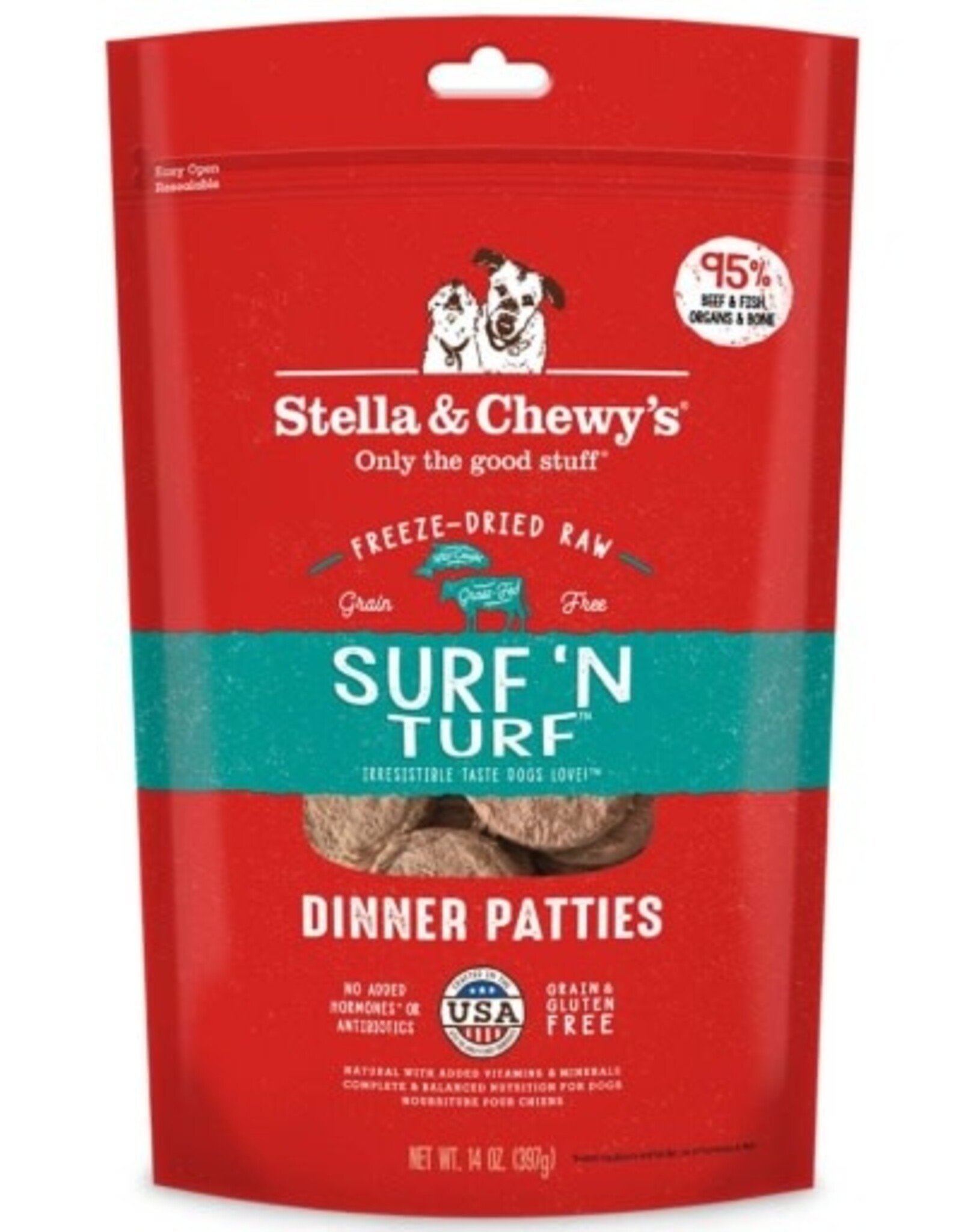 Stella & Chewy's Stella & Chewy's Dog Freeze Dried Surf & Turf Dinner Patties - 14 oz