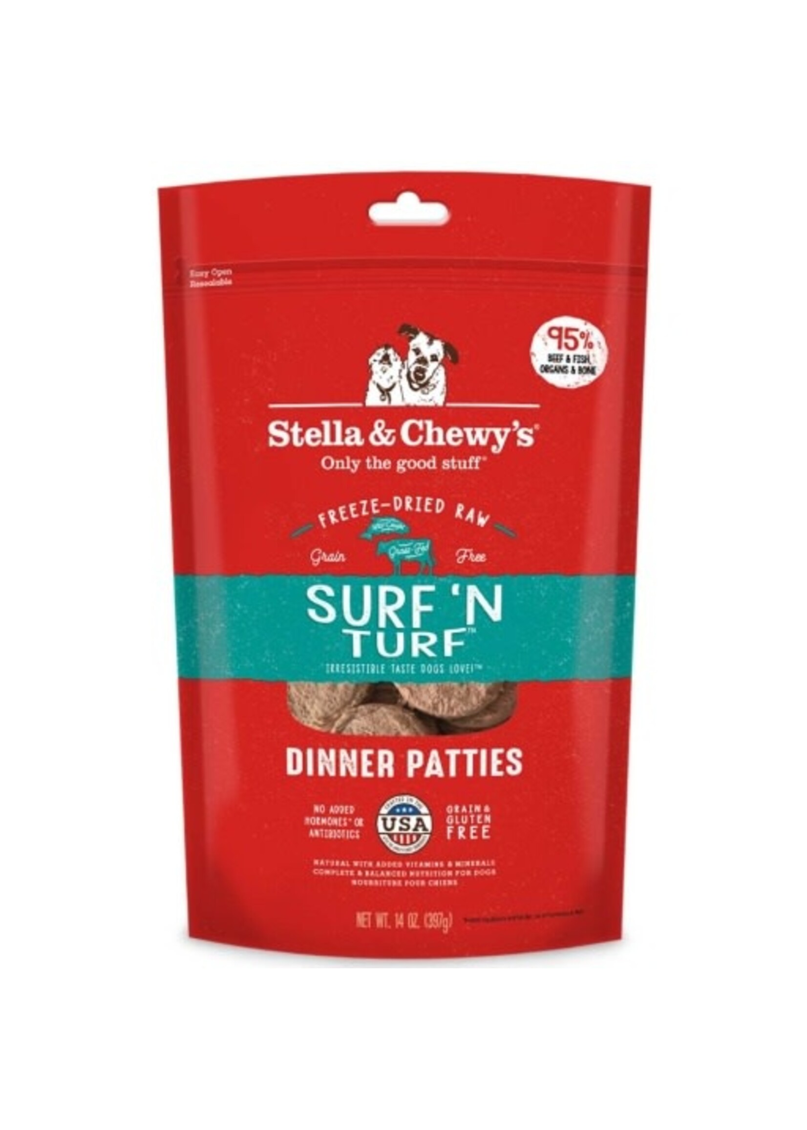 Stella & Chewy's Stella & Chewy's Dog Freeze Dried Surf & Turf Dinner Patties - 14 oz