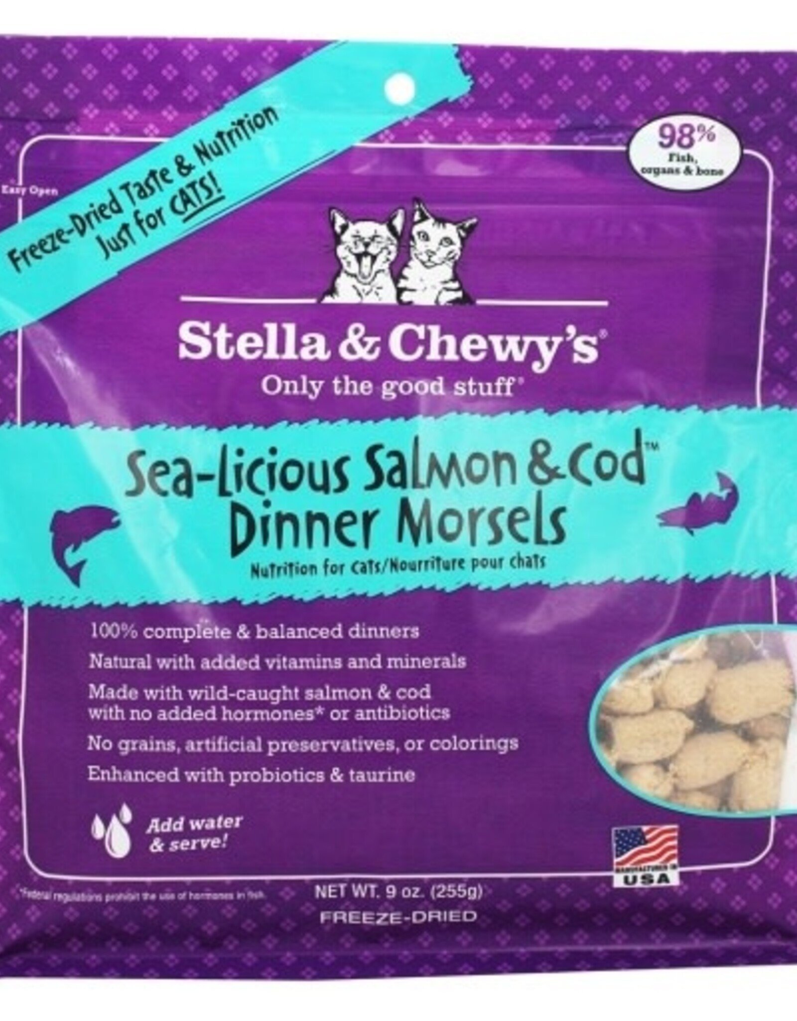 Stella & Chewy's Stella & Chewy's Sea-Licious Salmon & Cod Dinner Morsels Grain Free Freeze Dried Raw Cat Food - 8 Oz