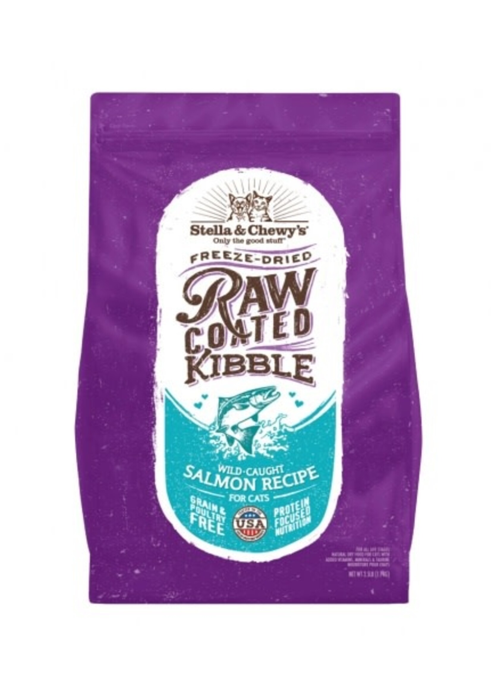 Stella & Chewy's Stella & Chewy's Raw Coated Grain Free Wild Caught Salmon Dry Cat Food - 10 lb