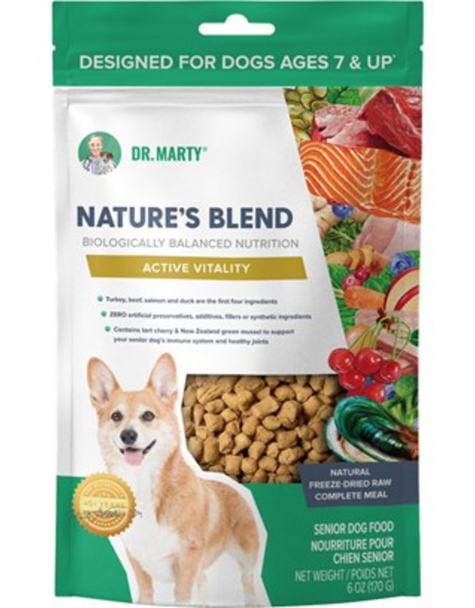 Dr. Marty Dr. Marty Nature's Blend Active Vitality Seniors Freeze Dried Raw Dog Food - 6 oz