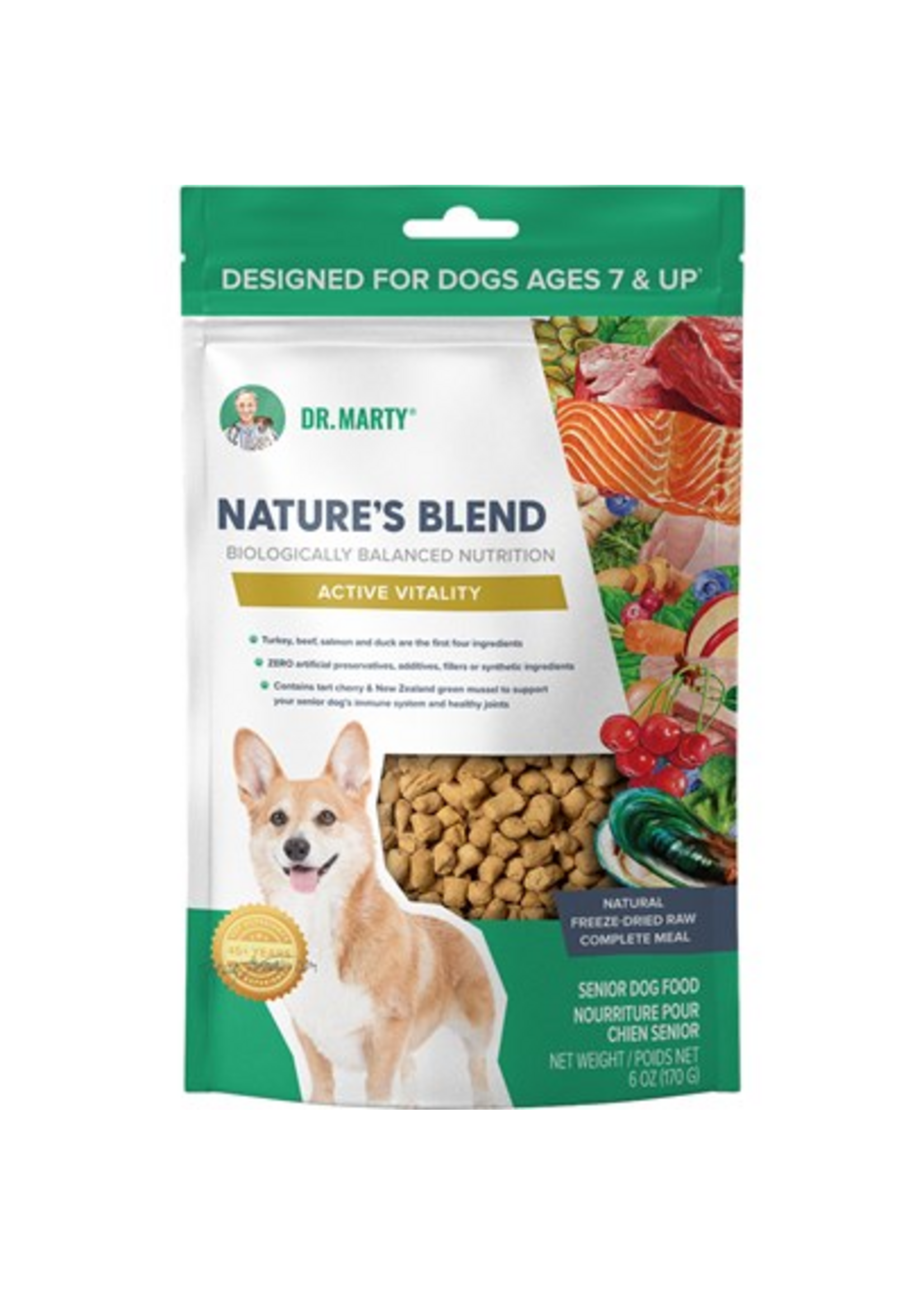 Dr. Marty Dr. Marty Nature's Blend Active Vitality Seniors Freeze Dried Raw Dog Food - 6 oz