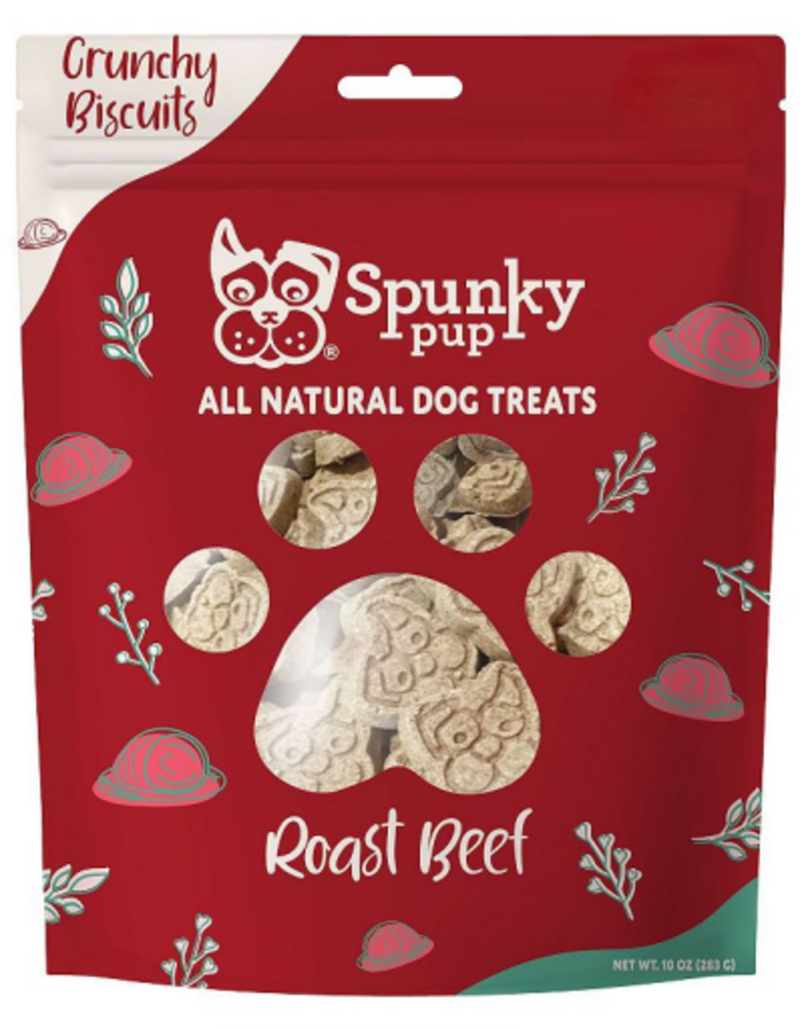 Spunky Pup Spunky Pup Roast Beef Crunchy Biscuits Dog Treats - 10 oz