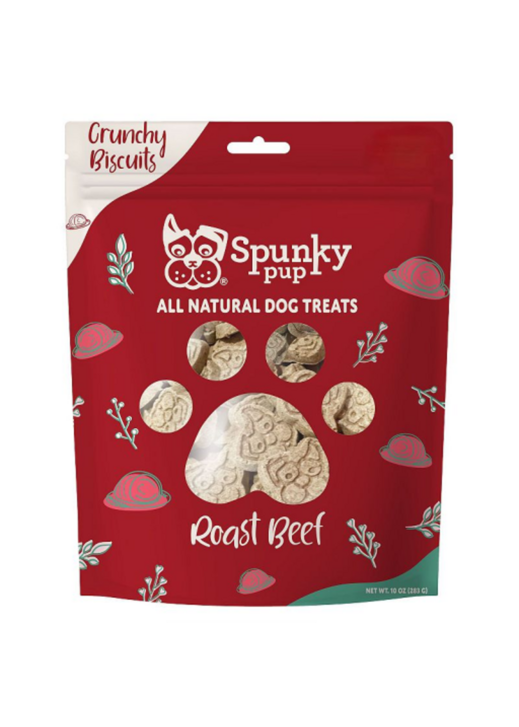 Spunky Pup Spunky Pup Roast Beef Crunchy Biscuits Dog Treats - 10 oz