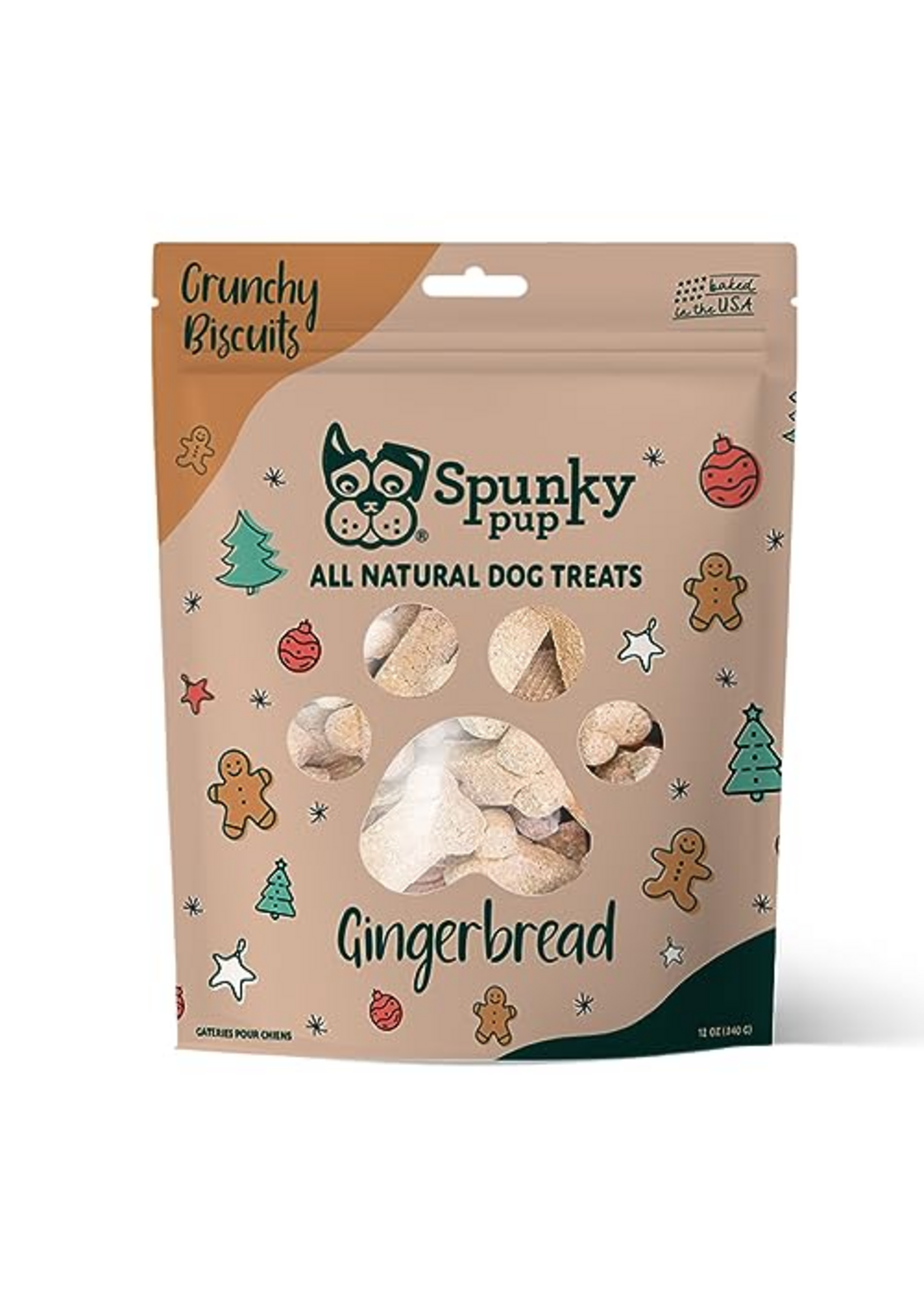 Spunky Pup Spunky Pup Gingerbread Crunchy Biscuits Dog Treats - 10 oz