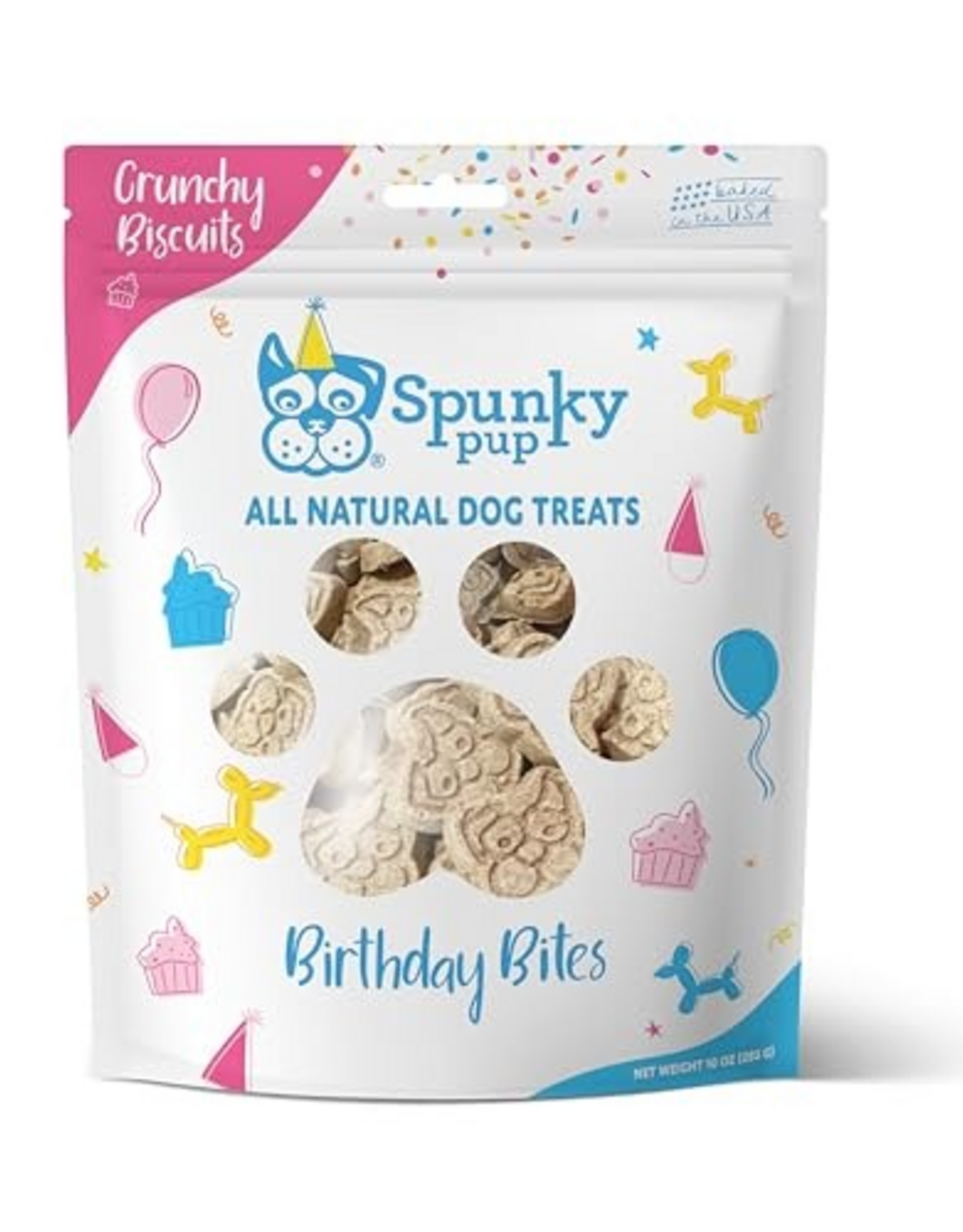 Spunky Pup Spunky Pup Birthday Bites Crunchy Biscuits Dog Treats - 10 oz
