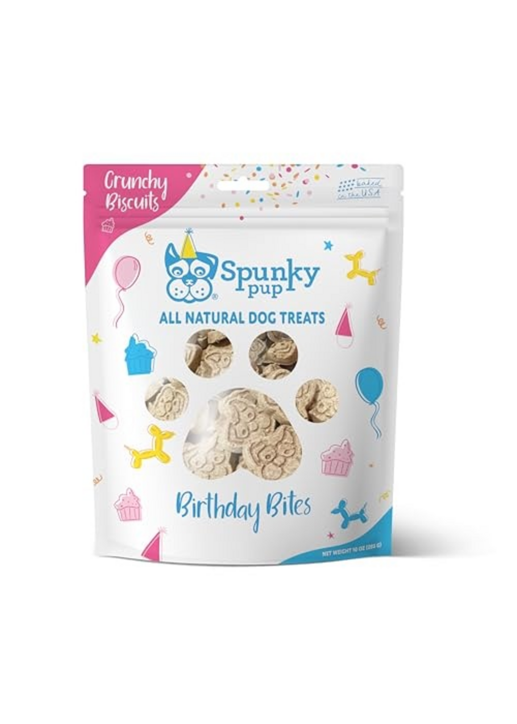 Spunky Pup Spunky Pup Birthday Bites Crunchy Biscuits Dog Treats - 10 oz