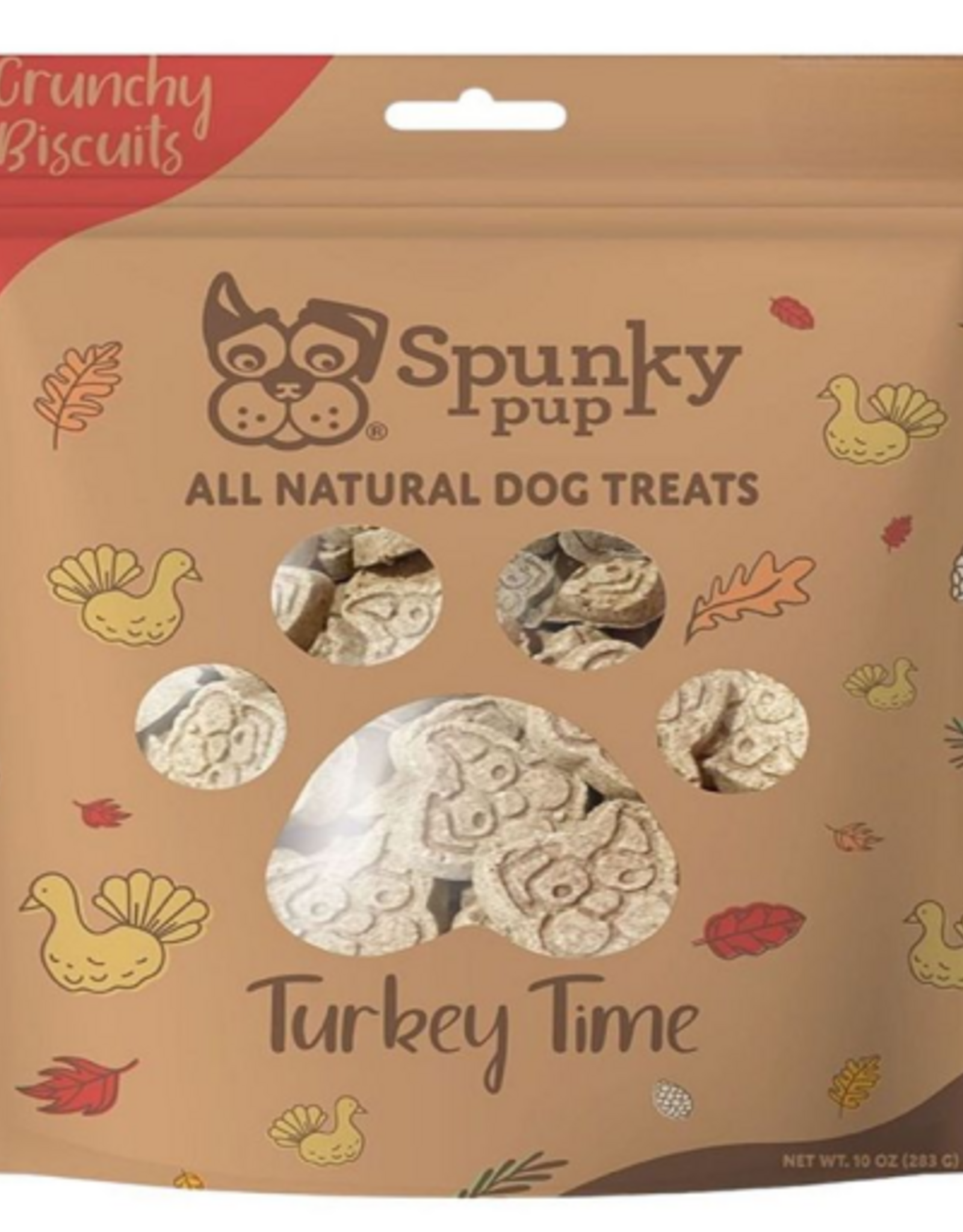 Spunky Pup Spunky Pup Turkey Time Crunchy Biscuits Dog Treats - 10 oz
