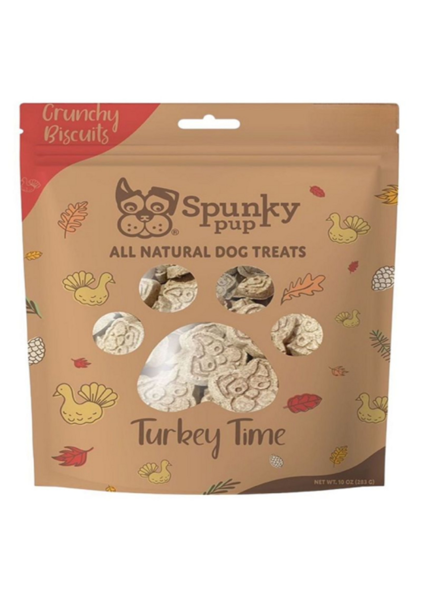 Spunky Pup Spunky Pup Turkey Time Crunchy Biscuits Dog Treats - 10 oz