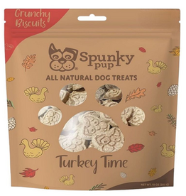 Spunky Pup Spunky Pup Turkey Time Crunchy Biscuits Dog Treats - 10 oz