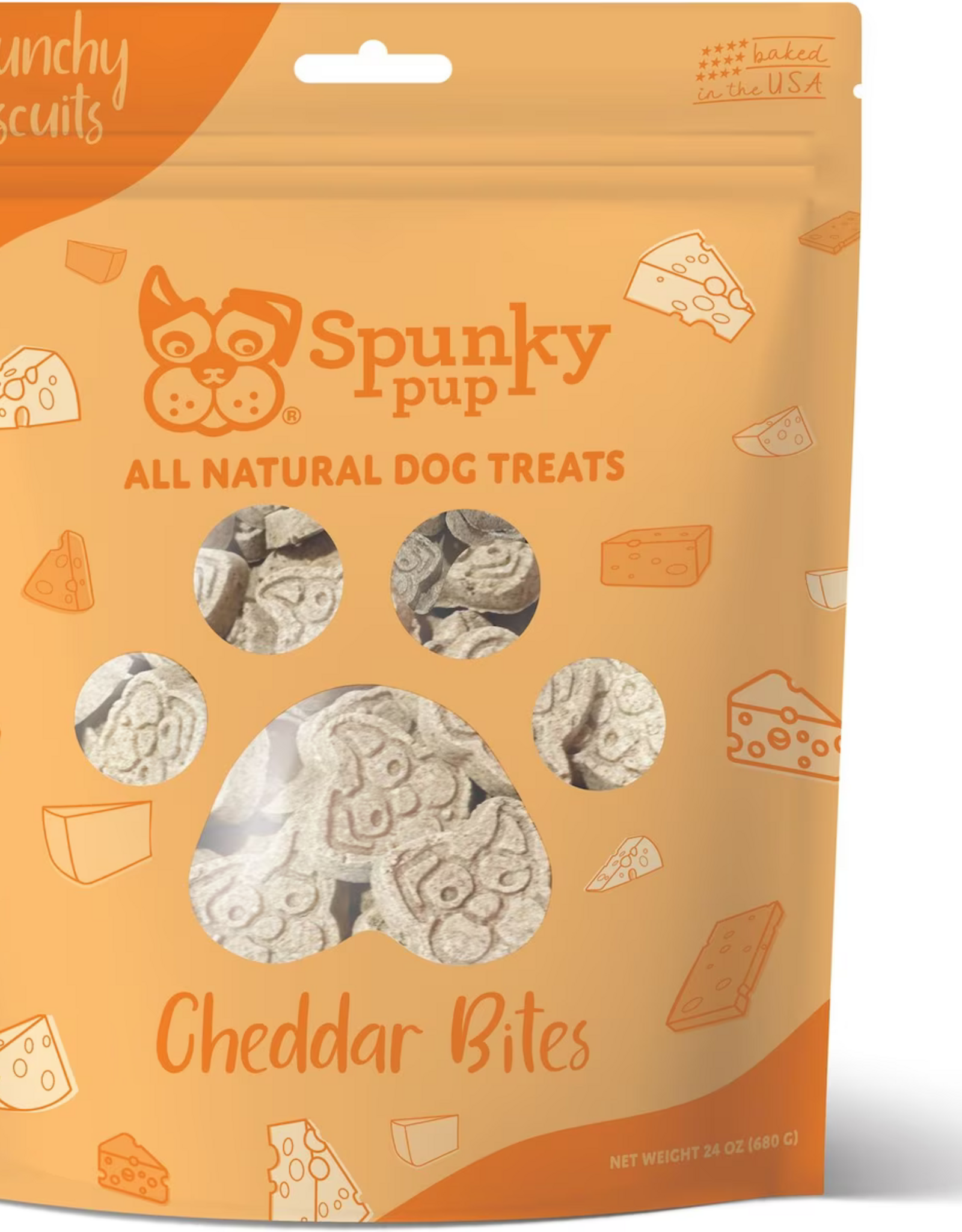 Spunky Pup Spunky Pup Cheddar Bites Crunchy Biscuits Dog Treats - 10 oz