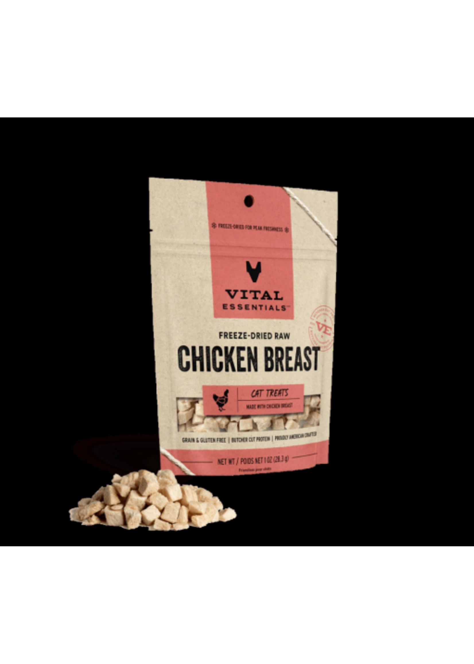 Vital Essentials Vital Essentials Freeze-Dried Chicken Breast Cat Treats - 1 oz