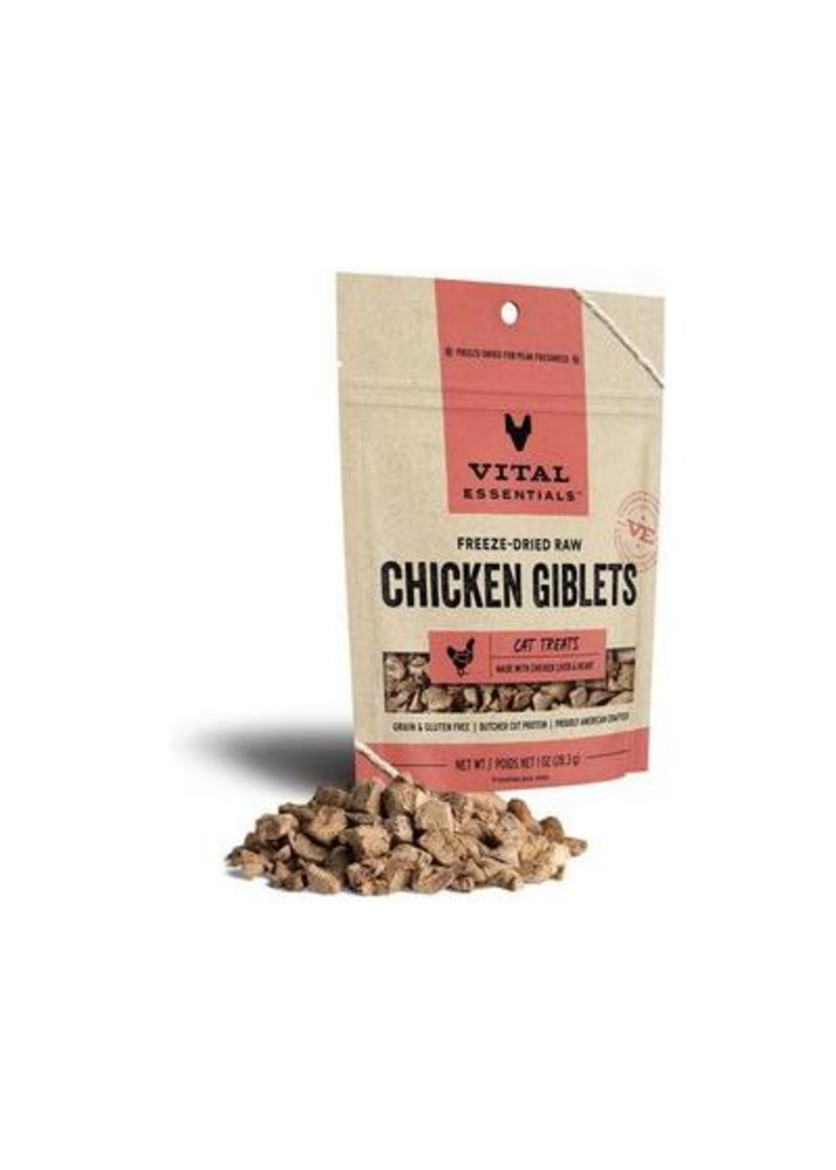 Vital Essentials Vital Essentials Freeze-Dried Chicken Giblets Cat Treats - 1 oz