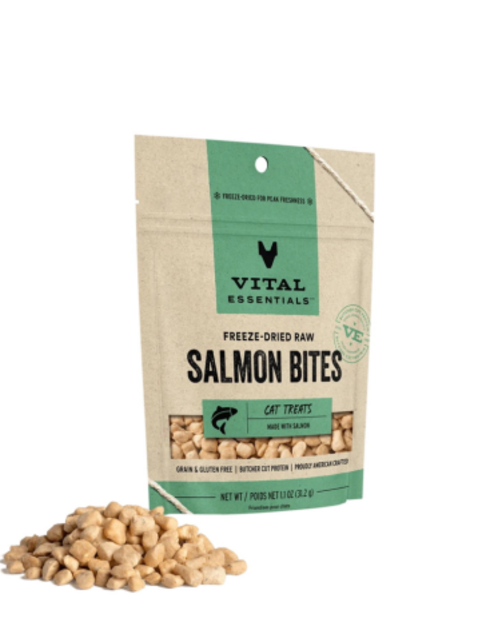 Vital Essentials Vital Essentials Freeze-Dried Salmon Bites Cat Treats - 1.1 oz