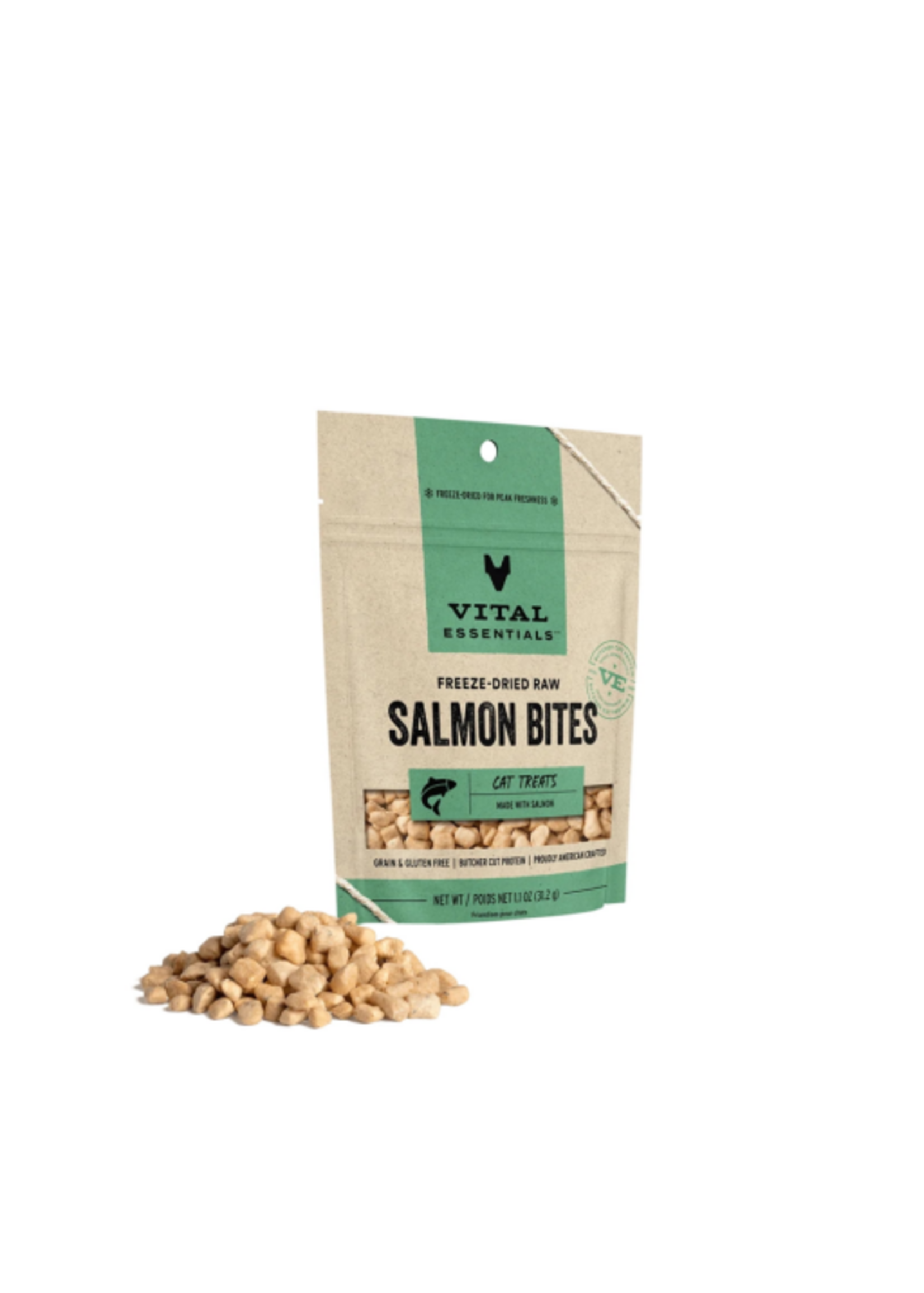 Vital Essentials Vital Essentials Freeze-Dried Salmon Bites Cat Treats - 1.1 oz