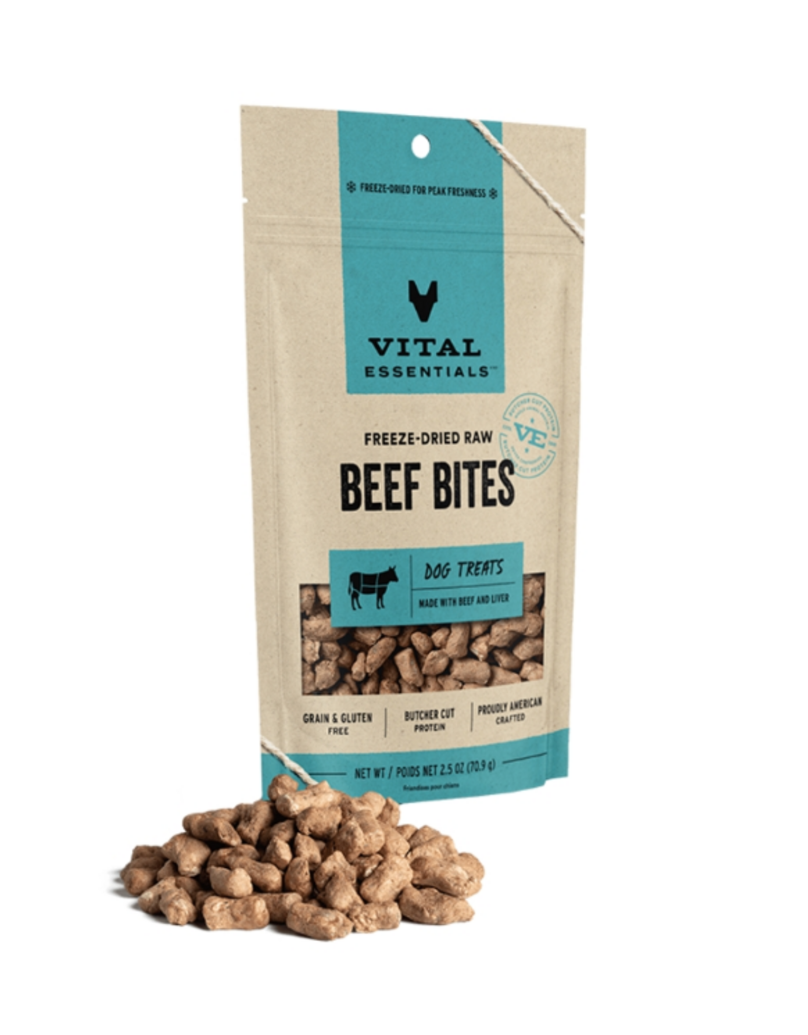 Vital Essentials Vital Essentials Freeze Dried Beef Bites Dog Treats - 2.5 oz