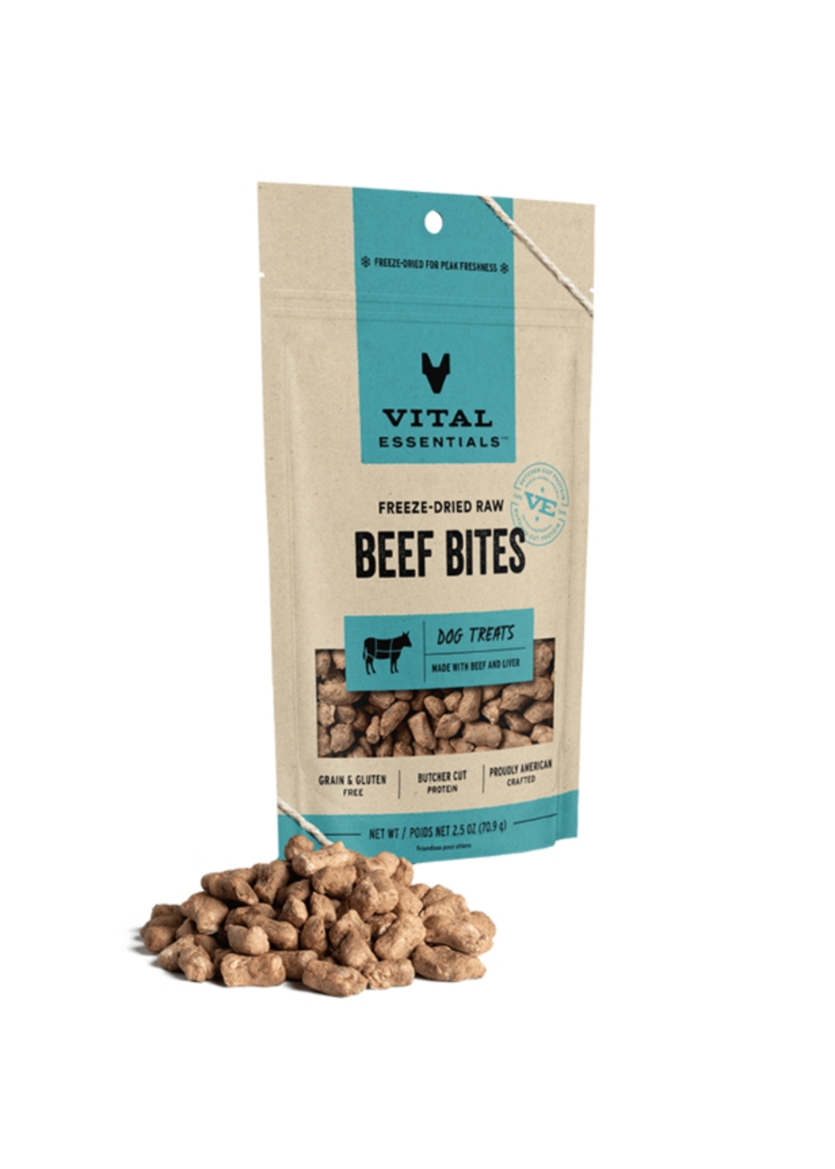 Vital Essentials Vital Essentials Freeze Dried Beef Bites Dog Treats - 2.5 oz