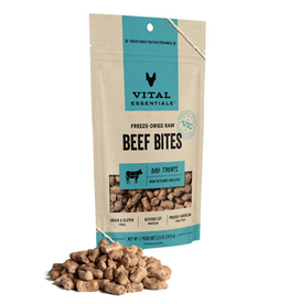 Vital Essentials Vital Essentials Freeze Dried Beef Bites Dog Treats - 2.5 oz