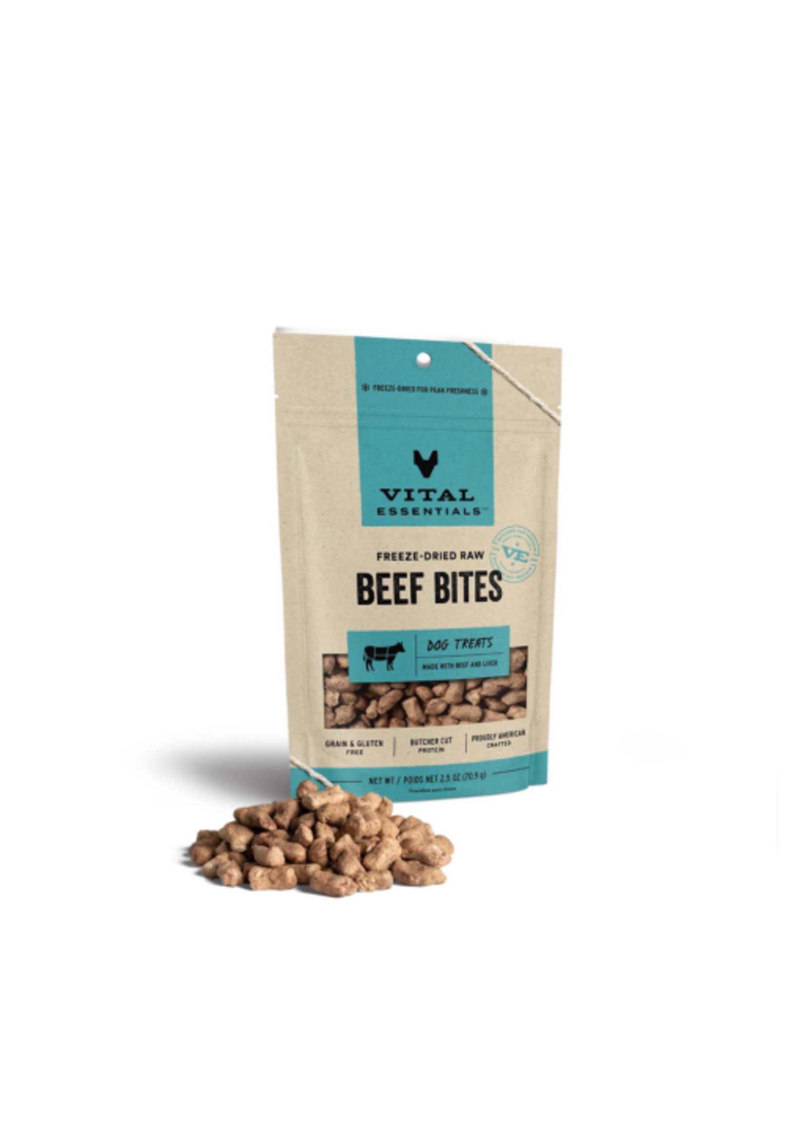 Vital Essentials Vital Essentials Freeze Dried Beef Bites Dog Treats - 2.5 oz