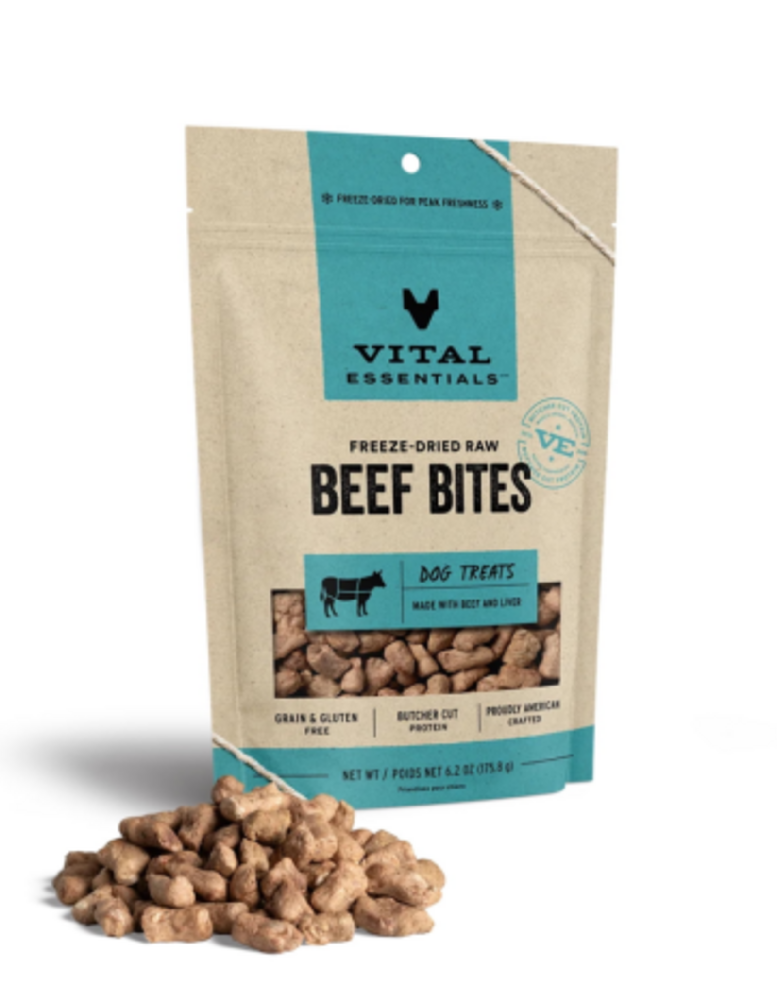 Vital Essentials Vital Essentials Freeze Dried Beef Bites Dog Treats - 6.2 oz