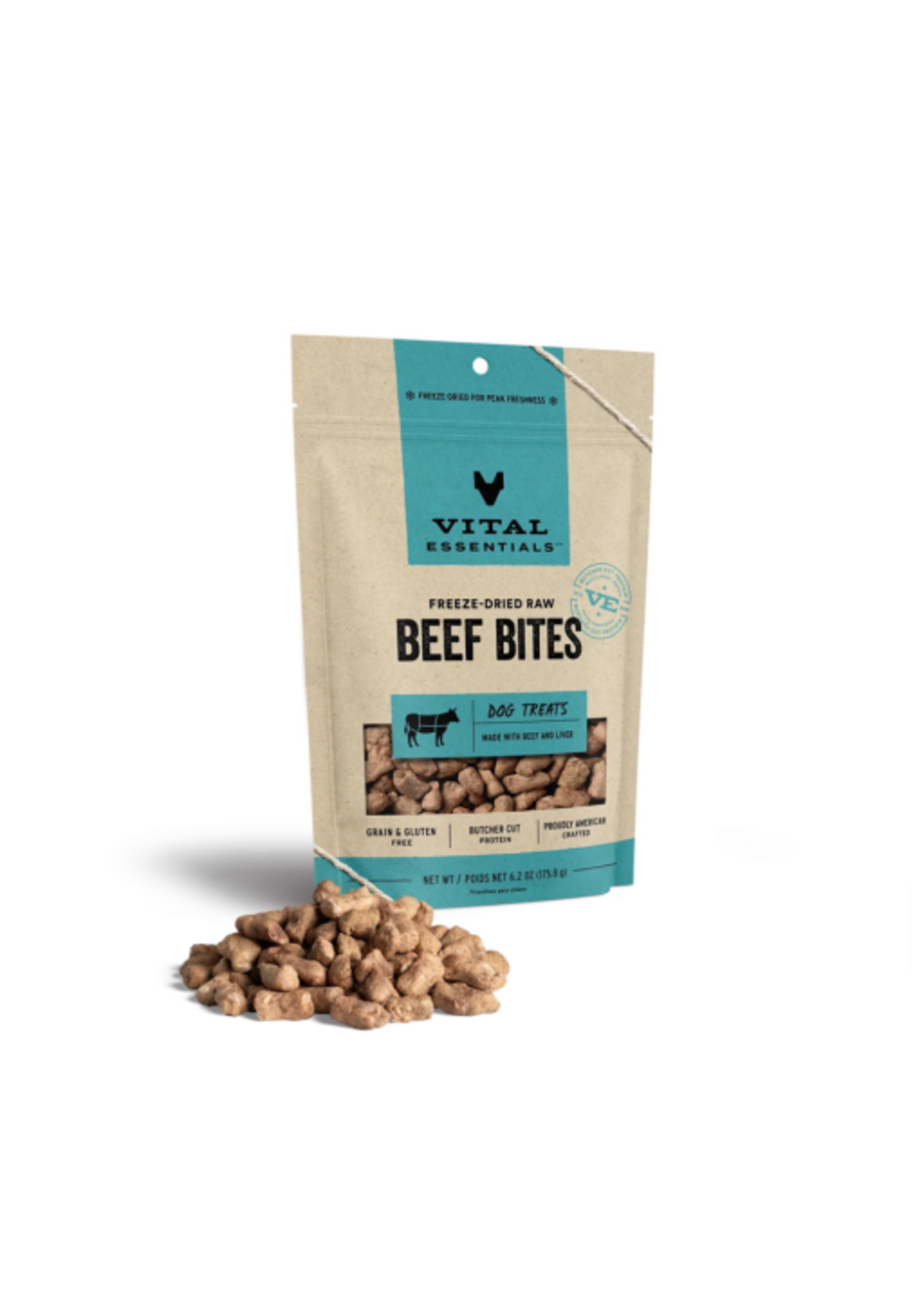 Vital Essentials Vital Essentials Freeze Dried Beef Bites Dog Treats - 6.2 oz