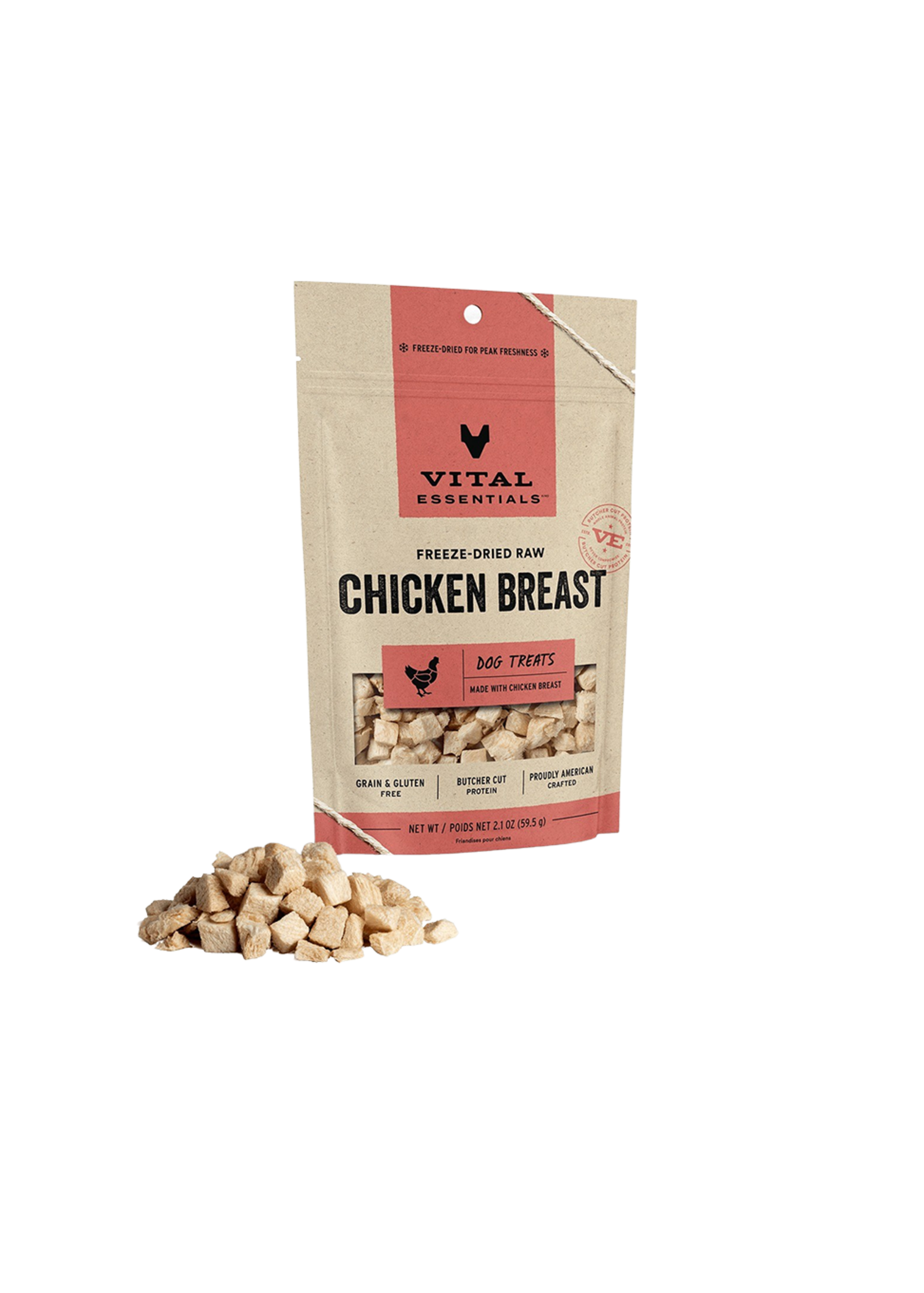 Vital Essentials Vital Essentials Freeze Dried Chicken Breast Dog Treats - 2.1 oz