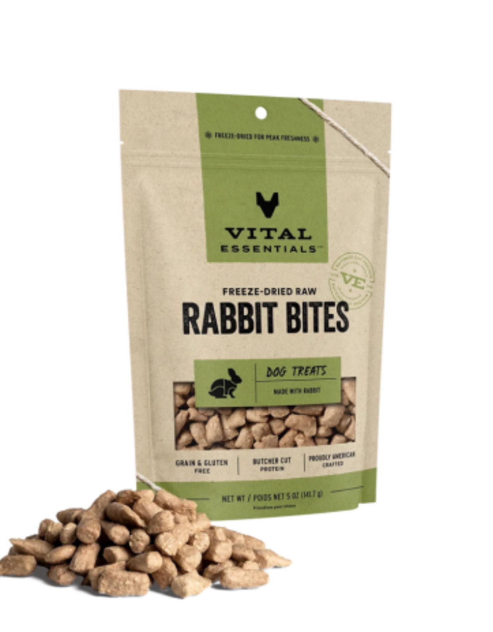 Vital Essentials Vital Essentials Freeze Dried Rabbit Bites Dog Treats - 5 oz