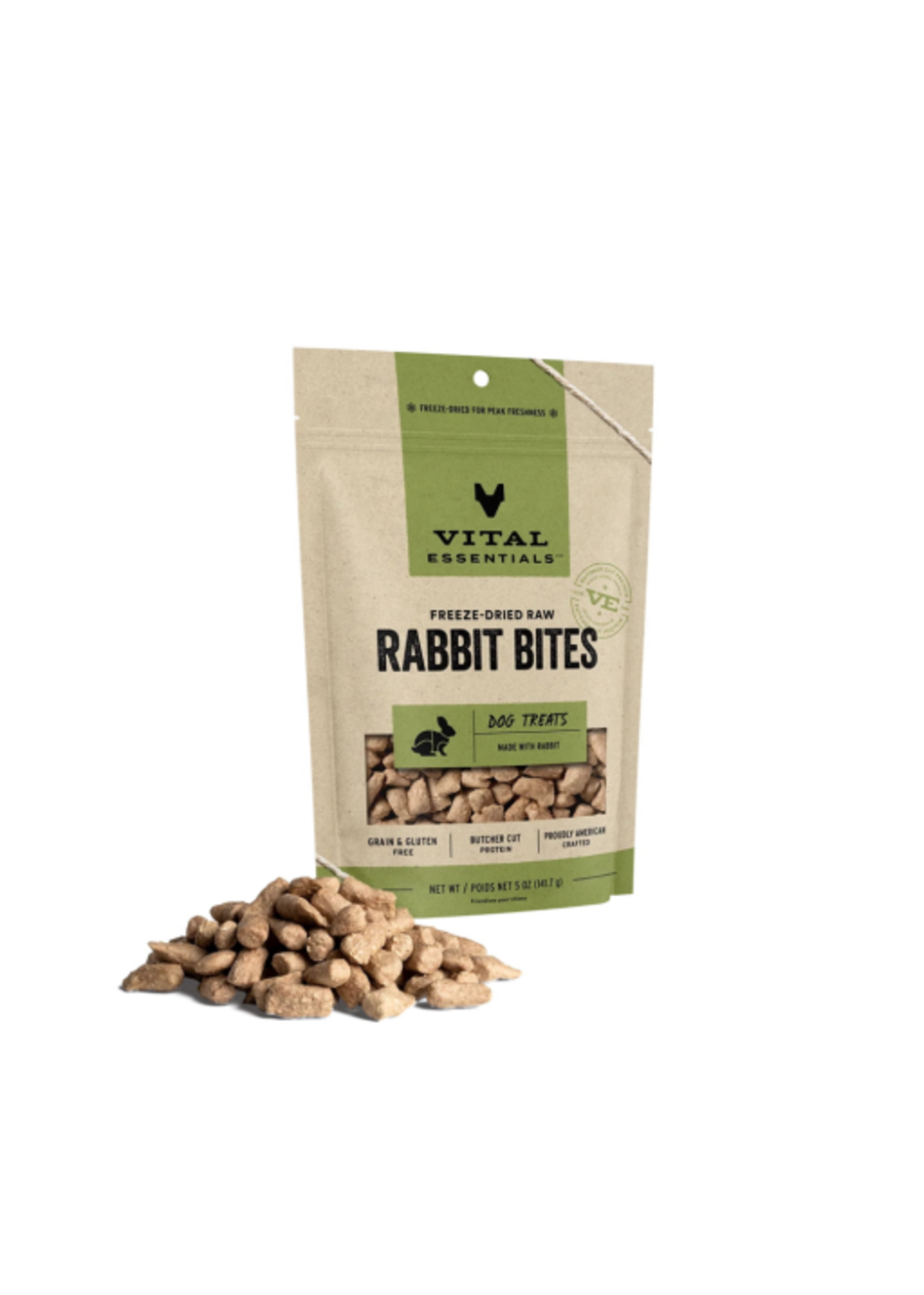 Vital Essentials Vital Essentials Freeze Dried Rabbit Bites Dog Treats - 5 oz