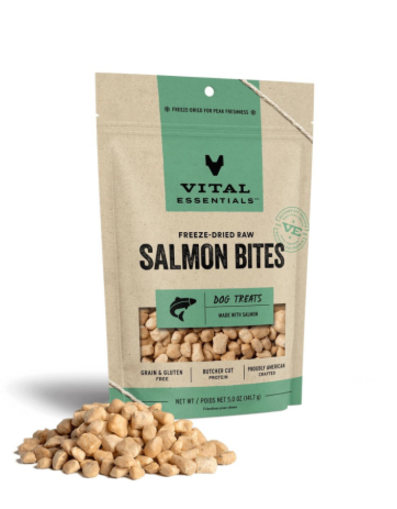 Vital Essentials Vital Essentials Freeze Dried Salmon Bites Dog Treats - 5 oz
