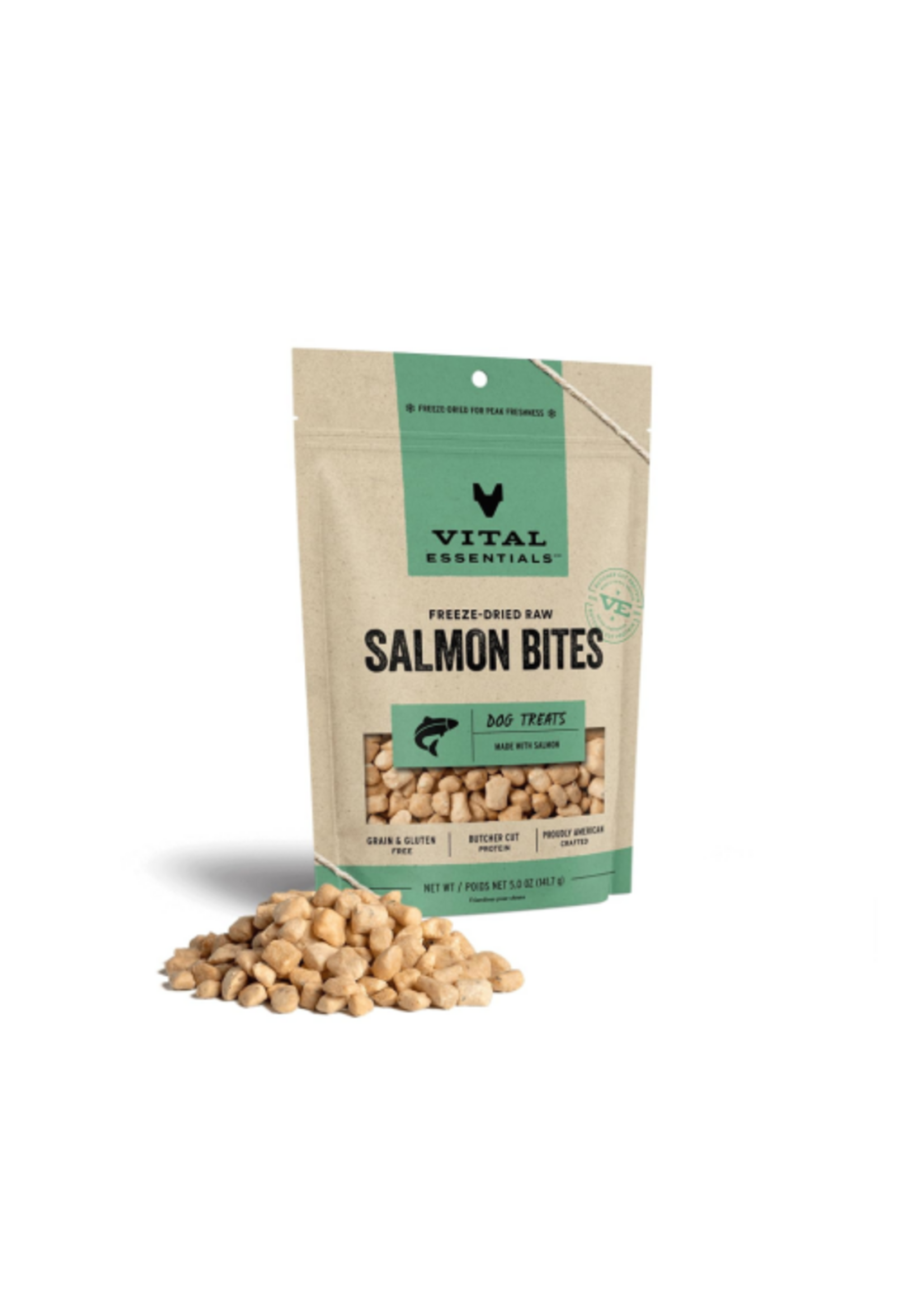 Vital Essentials Vital Essentials Freeze Dried Salmon Bites Dog Treats - 5 oz