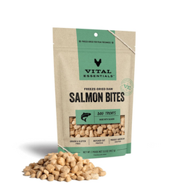 Vital Essentials Vital Essentials Freeze Dried Salmon Bites Dog Treats - 5 oz
