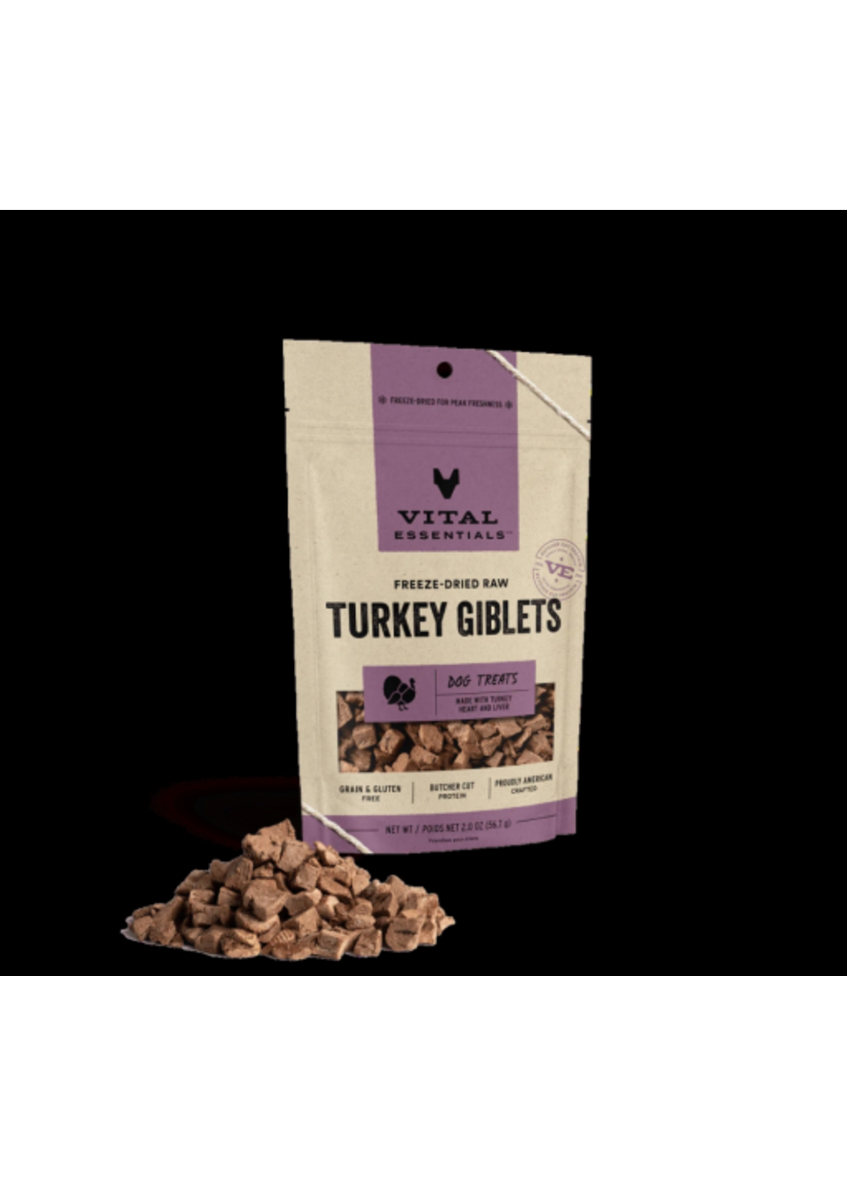 Vital Essentials Vital Essentials Freeze Dried Turkey Giblets Dog Treats - 2 oz