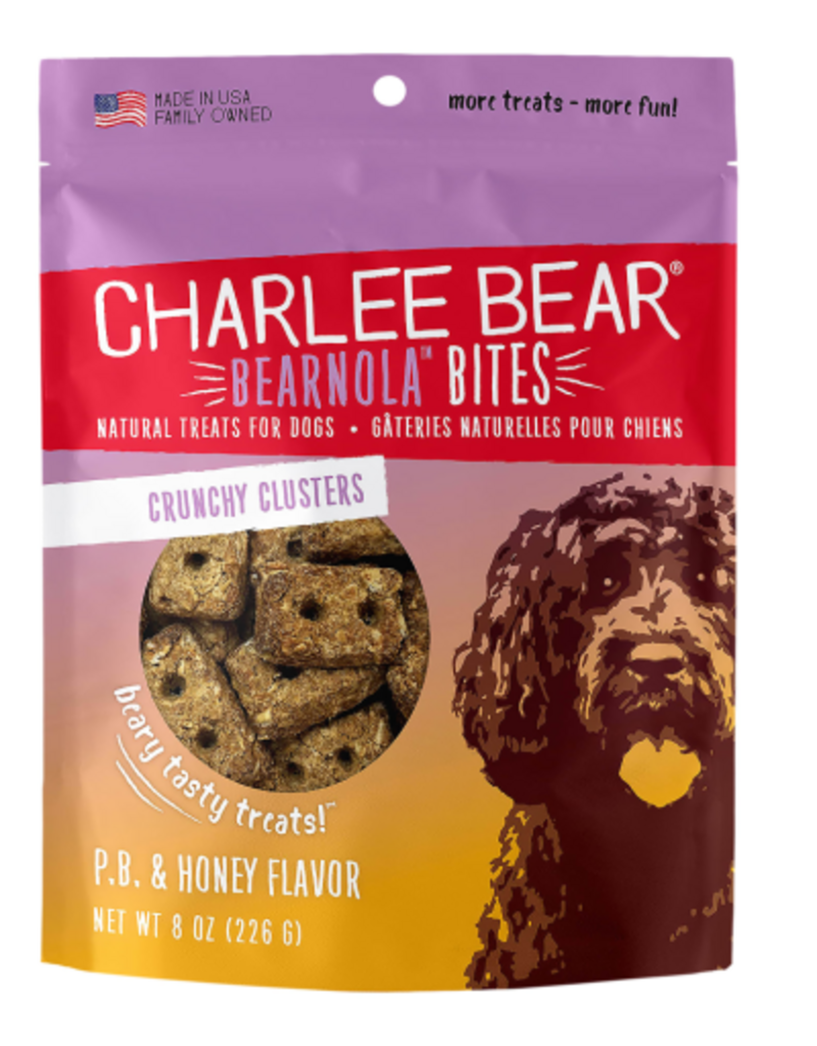 Charlee Bear Charlee Bear Bearnola Bites Peanut Butter Honey Dog Treats - 8 oz.