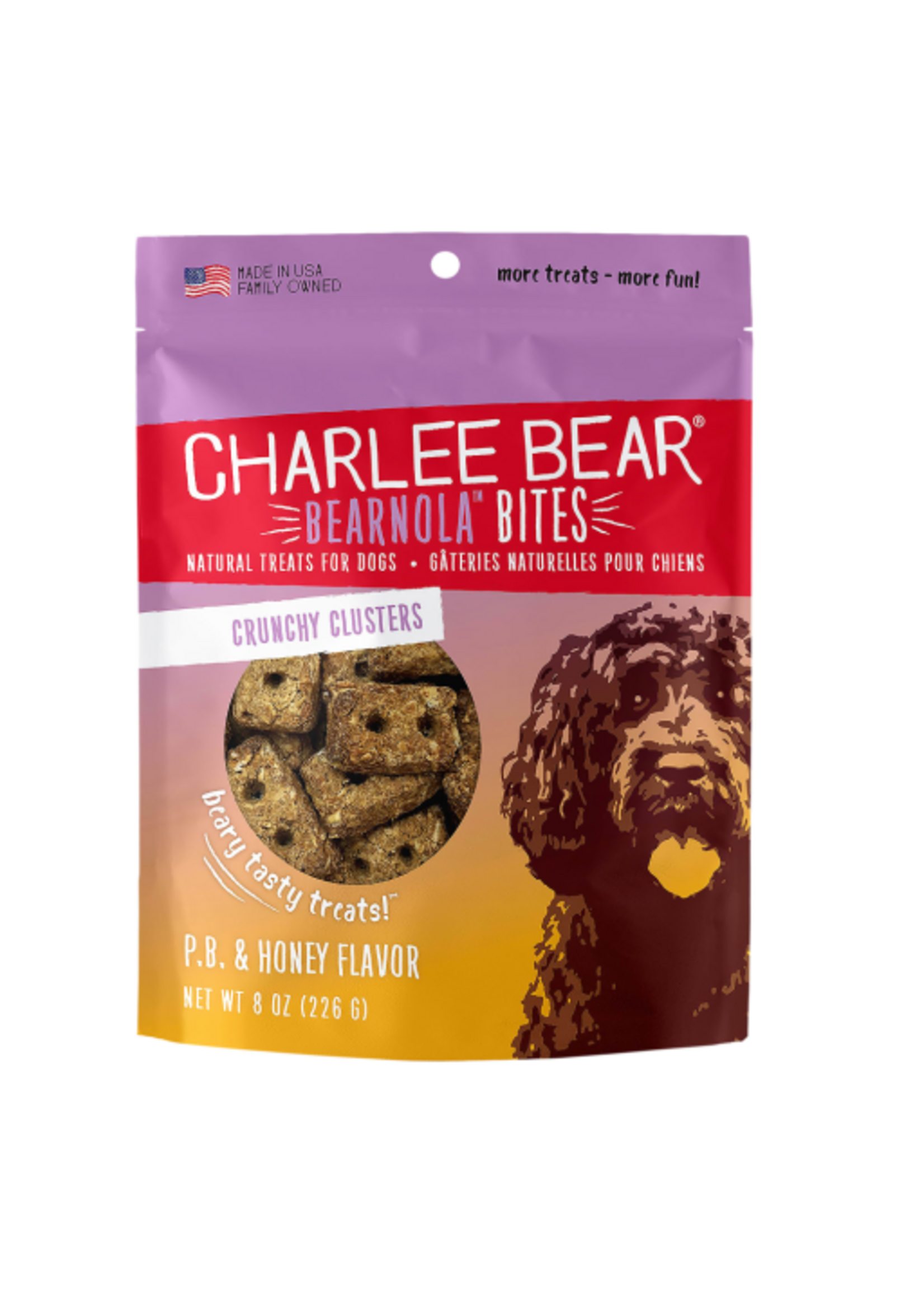 Charlee Bear Charlee Bear Bearnola Bites Peanut Butter Honey Dog Treats - 8 oz.