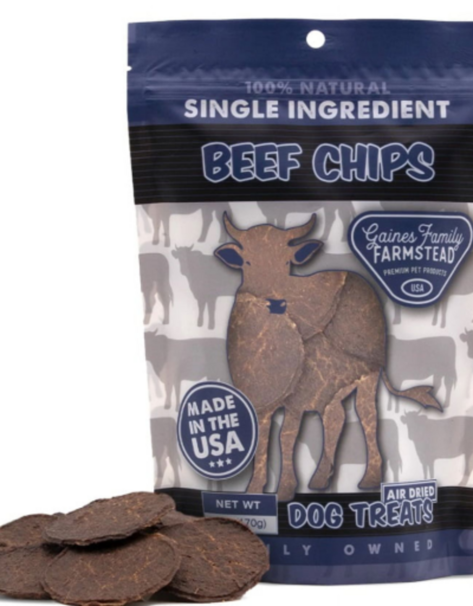Gaines Family Farmstead Beef Chips Dog Treats - 6 oz